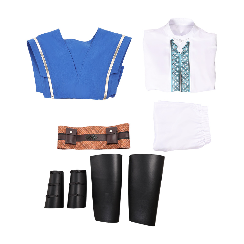 Mortal Kombat 2 Lord Raiden Men Blue Set Outfits Halloween Carnival Party Cosplay Costume