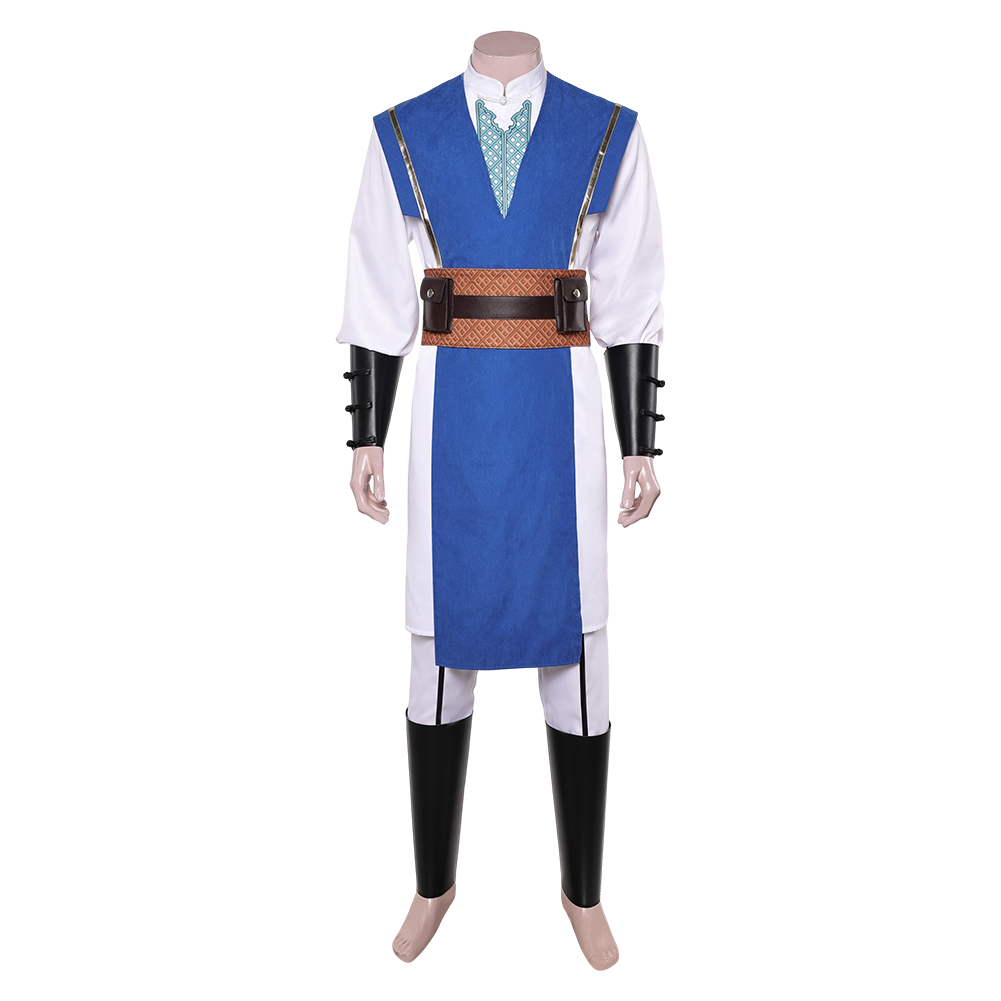 Mortal Kombat 2 Lord Raiden Men Blue Set Outfits Halloween Carnival Party Cosplay Costume