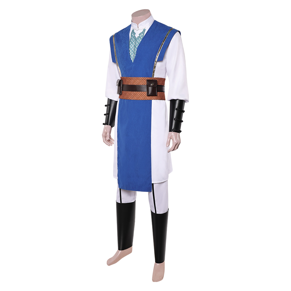 Mortal Kombat 2 Lord Raiden Men Blue Set Outfits Halloween Carnival Party Cosplay Costume