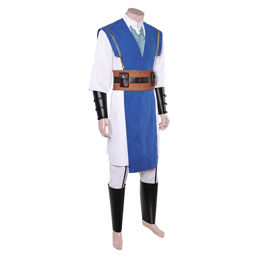 Mortal Kombat 2 Lord Raiden Men Blue Set Outfits Halloween Carnival Party Cosplay Costume