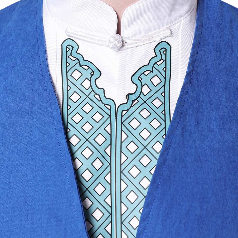 Mortal Kombat 2 Lord Raiden Men Blue Set Outfits Halloween Carnival Party Cosplay Costume