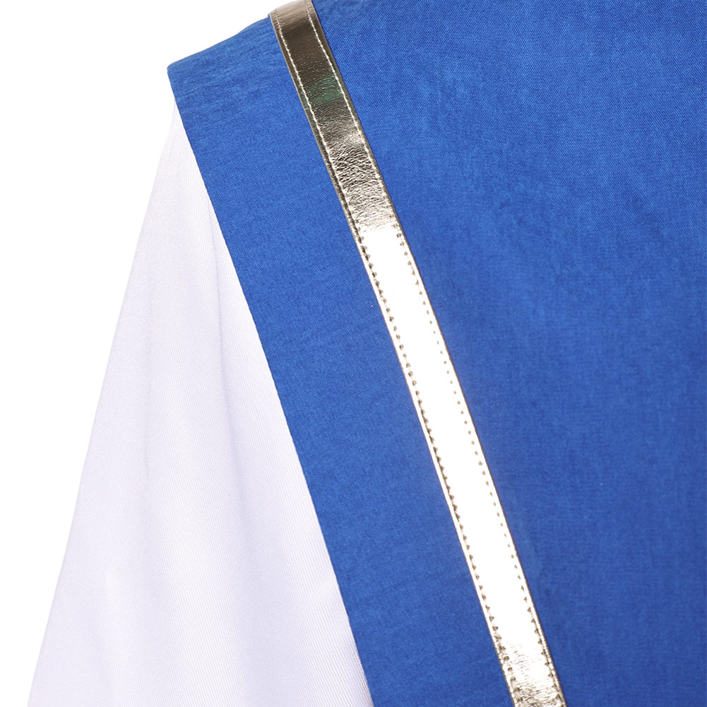 Mortal Kombat 2 Lord Raiden Men Blue Set Outfits Halloween Carnival Party Cosplay Costume