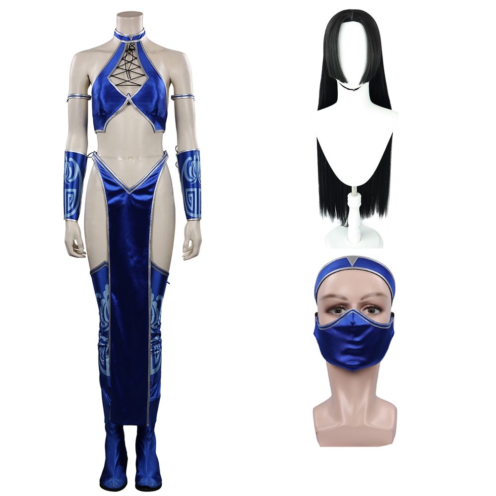 Mortal Kombat 9 Kitana Outfits Halloween Carnival Suit Cosplay Costume