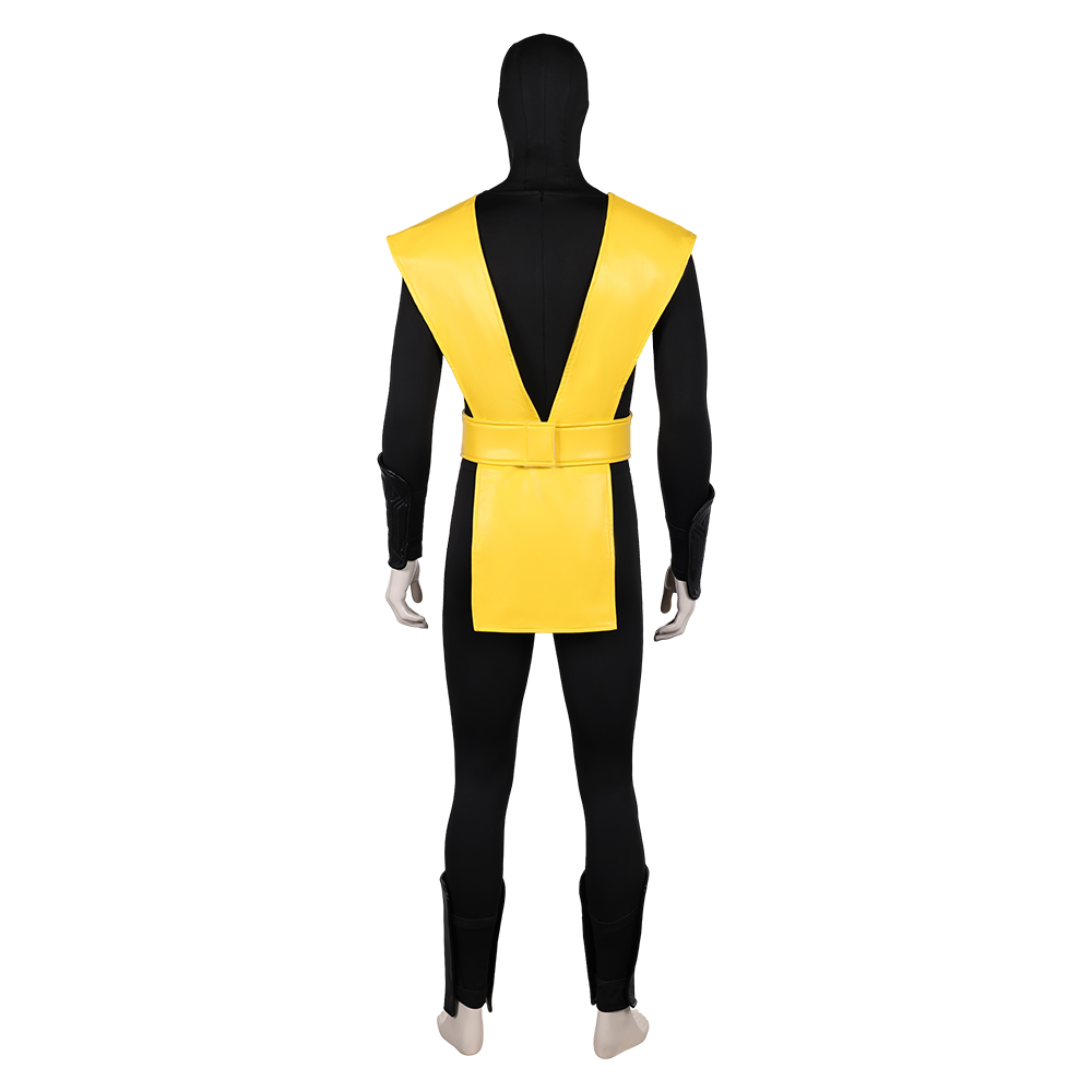 Mortal Kombat Scorpion Classic Yellow Ninja Outfits Halloween Carnival Party Cosplay Costume