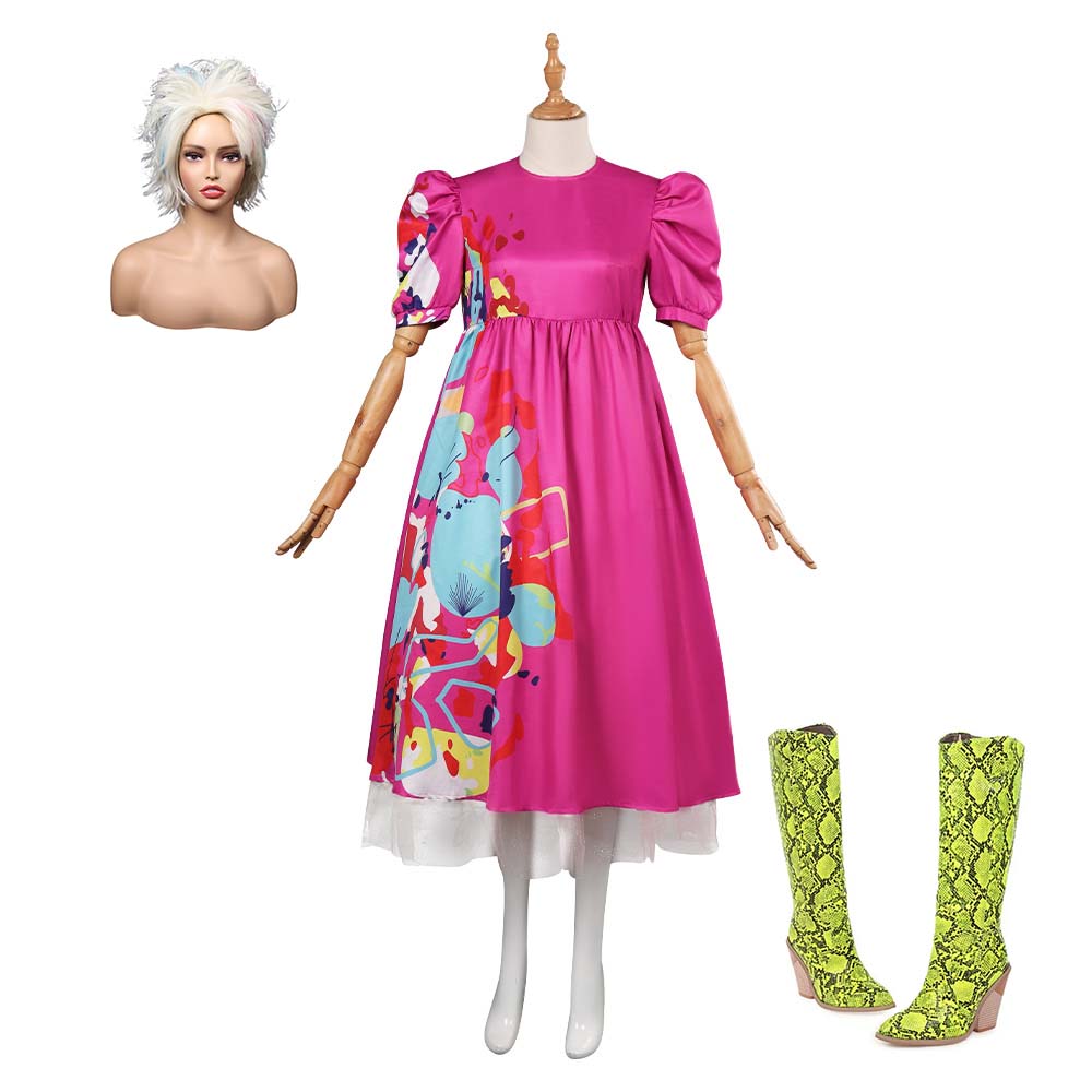 Movie 2023 Barbie Weird Barbie Dress Outfits Halloween Carnival Suit Cosplay Costume