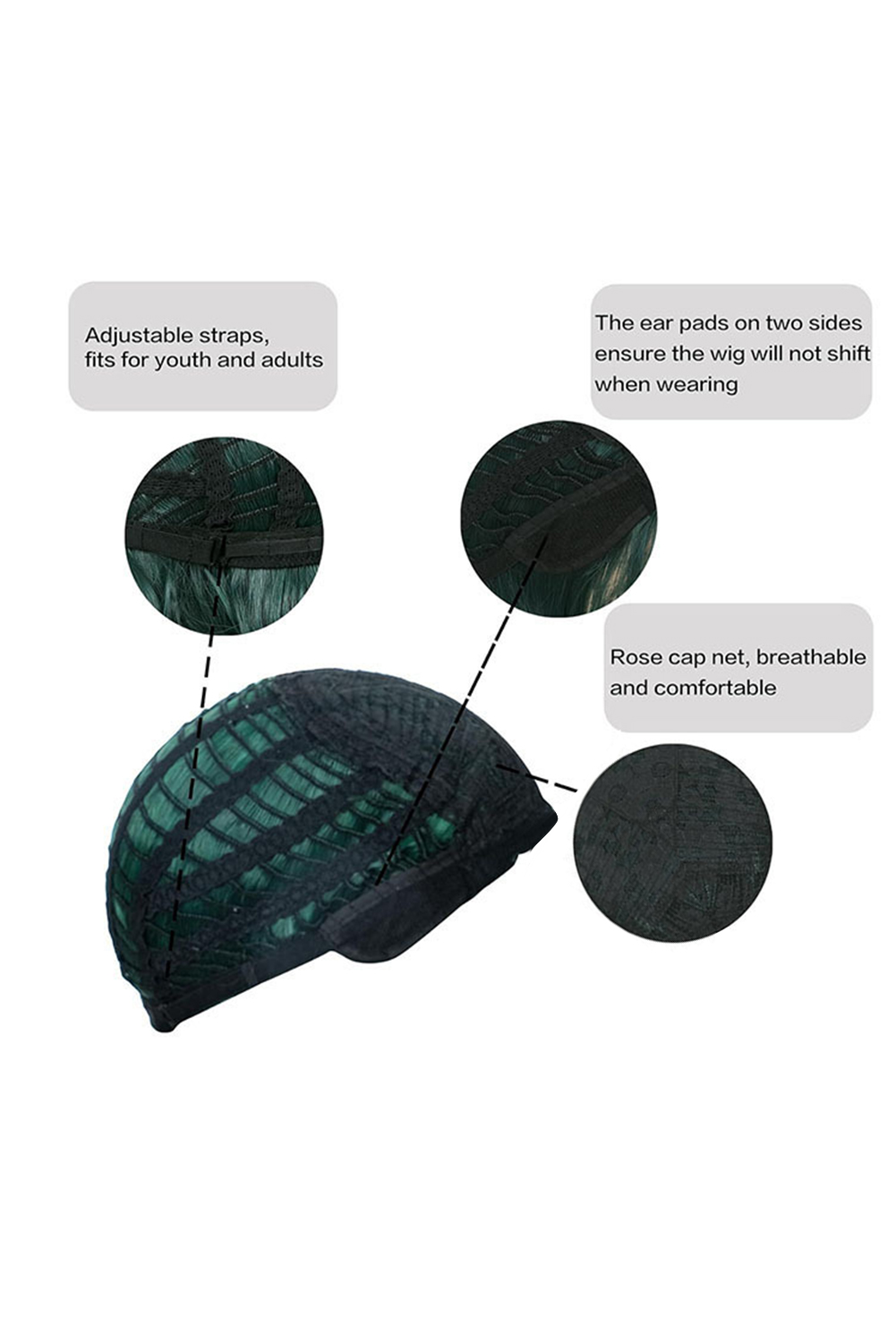 Movie 2023 Wonka Oompa-Loompa Kids Cosplay Wig With Accessories Heat Resistant Synthetic Hair Carnival Halloween Party Props