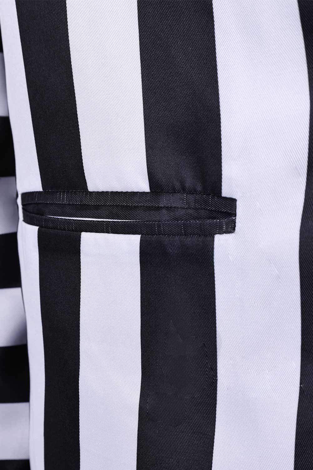 Movie 2024 Beetlejuice Beetlejuice Striped Suit Outfits Halloween Carnival Cosplay Costume