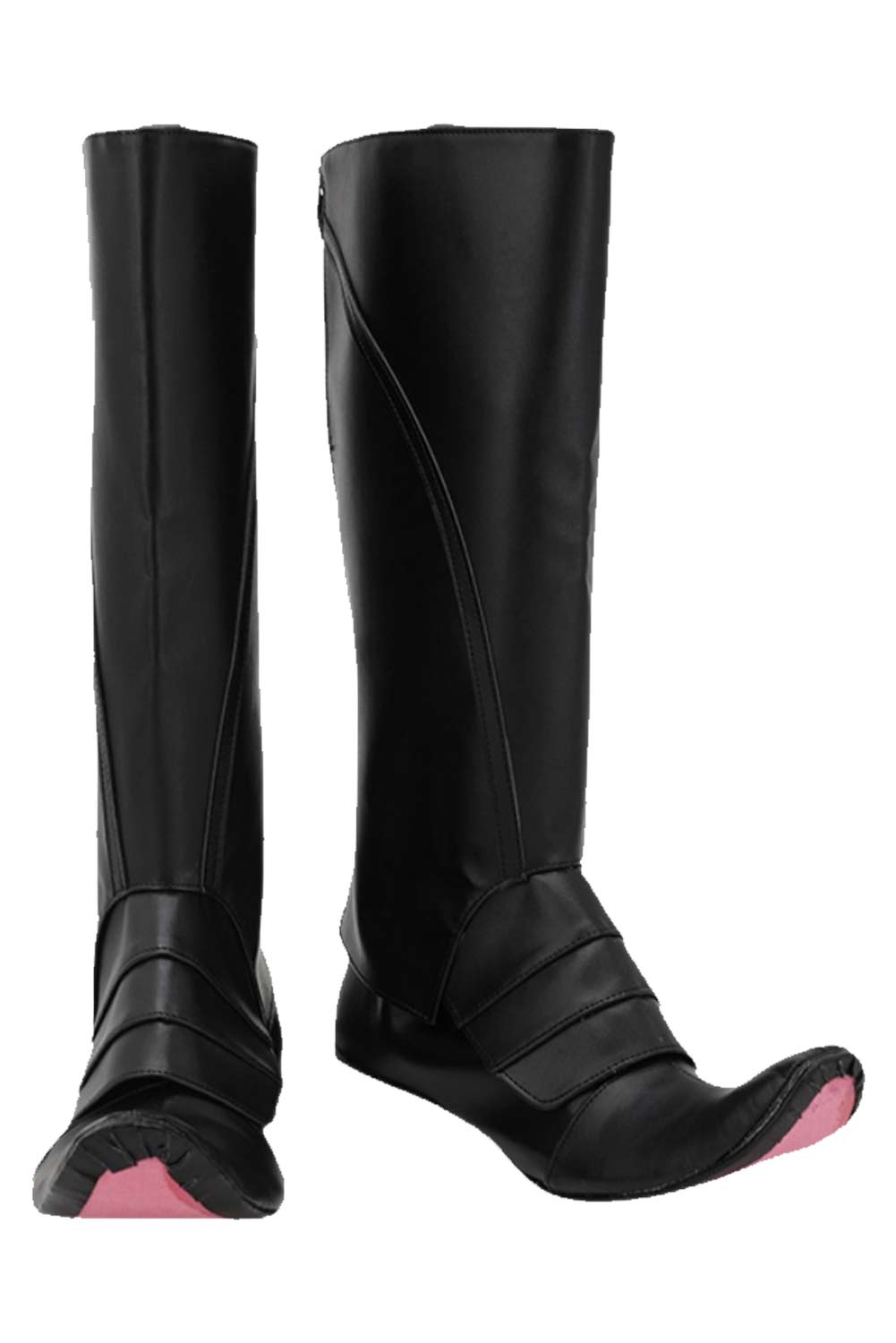 Movie Ahsoka Tano Cosplay Black PU Leather Shoes Boots Halloween Custom Made Costumes Accessory