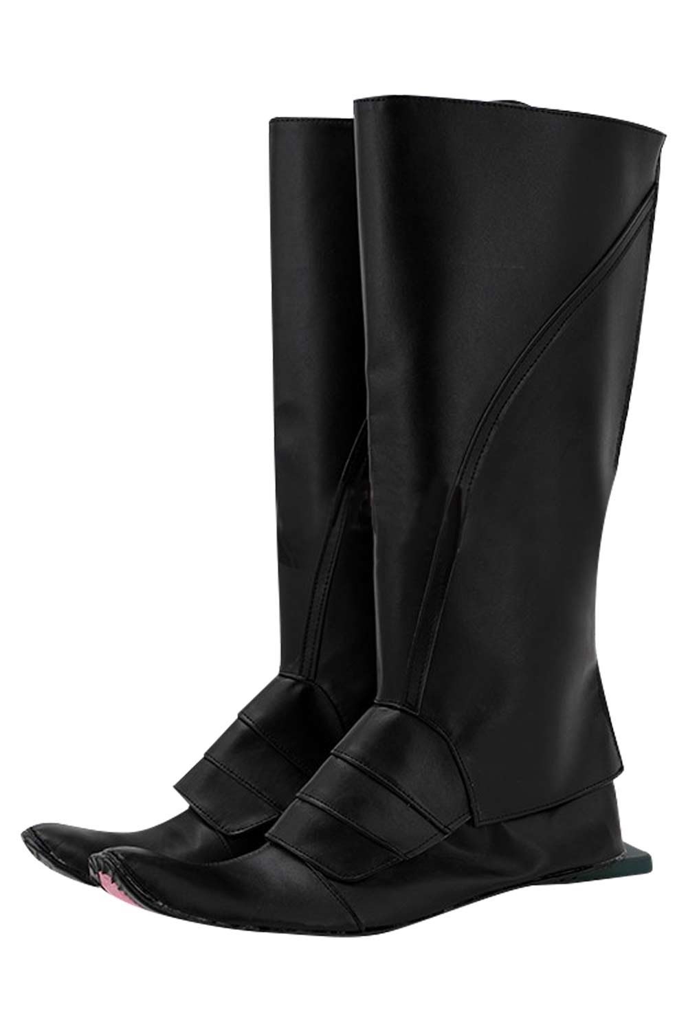 Movie Ahsoka Tano Cosplay Black PU Leather Shoes Boots Halloween Custom Made Costumes Accessory