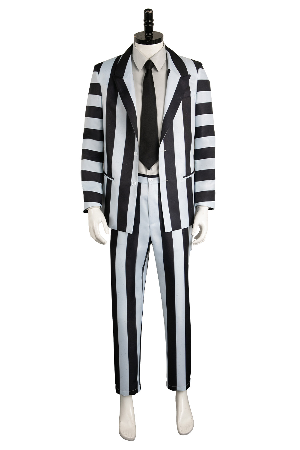 Movie Beetlejuice 2024 ArchMage Beetlejuice Striped Set Outfits Halloween Carnival Suit Cosplay Costume