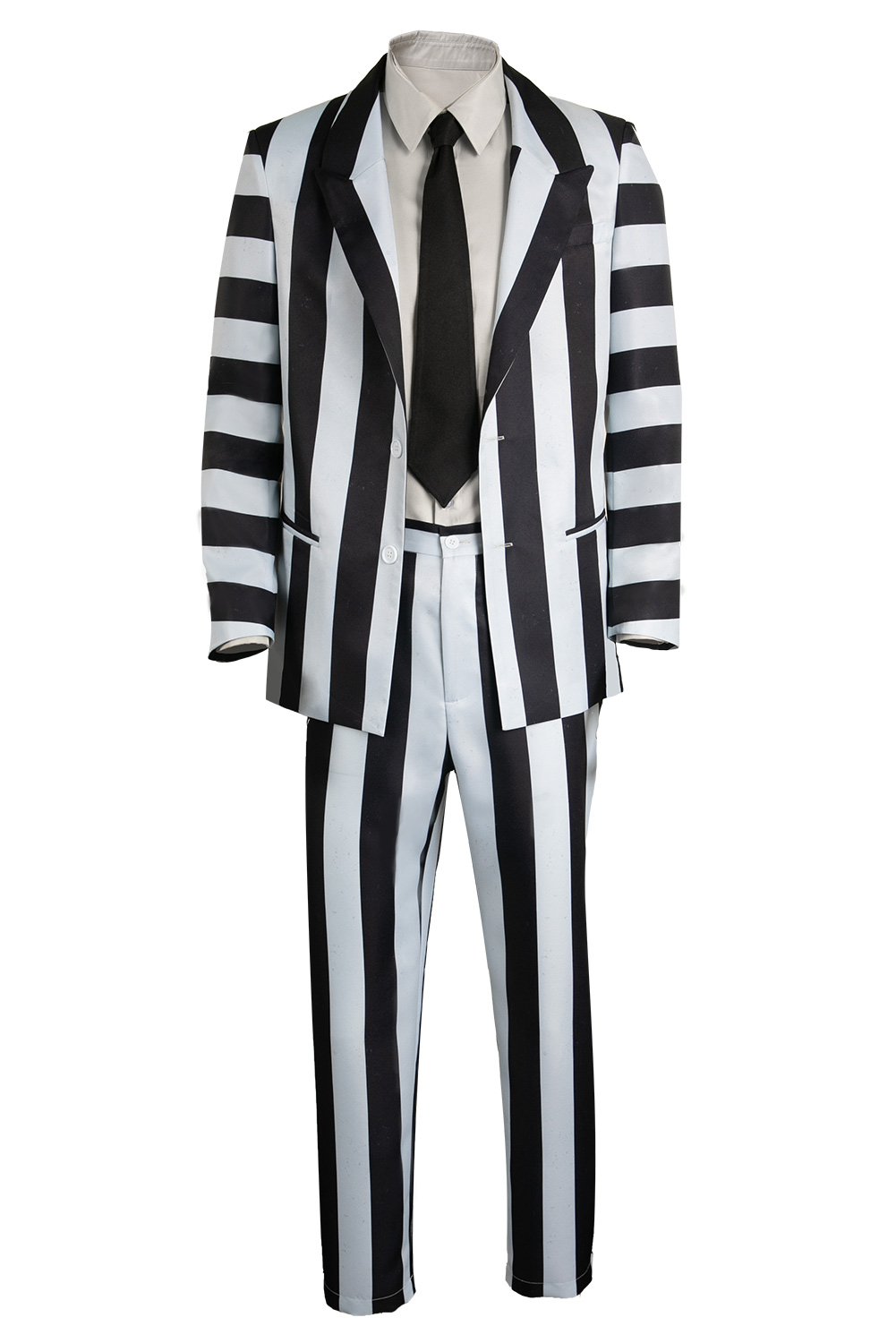 Movie Beetlejuice 2024 ArchMage Beetlejuice Striped Set Outfits Halloween Carnival Suit Cosplay Costume