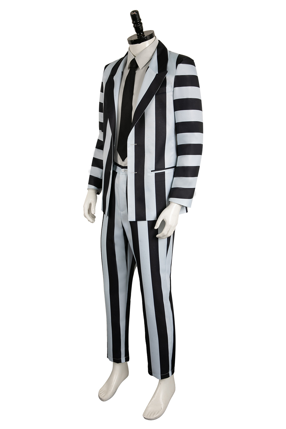 Movie Beetlejuice 2024 ArchMage Beetlejuice Striped Set Outfits Halloween Carnival Suit Cosplay Costume