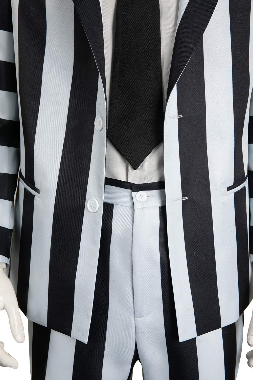 Movie Beetlejuice 2024 ArchMage Beetlejuice Striped Set Outfits Halloween Carnival Suit Cosplay Costume