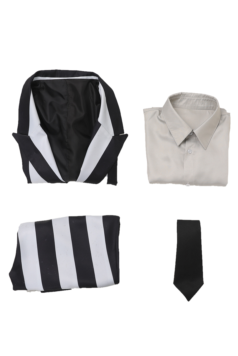 Movie Beetlejuice 2024 ArchMage Beetlejuice Striped Set Outfits Halloween Carnival Suit Cosplay Costume