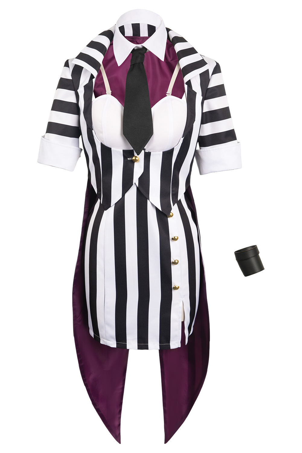 Movie Beetlejuice 2024 Lydia Deetz HORROR Series Striped Dress Outfits Halloween Carnival Suit Cosplay Costume