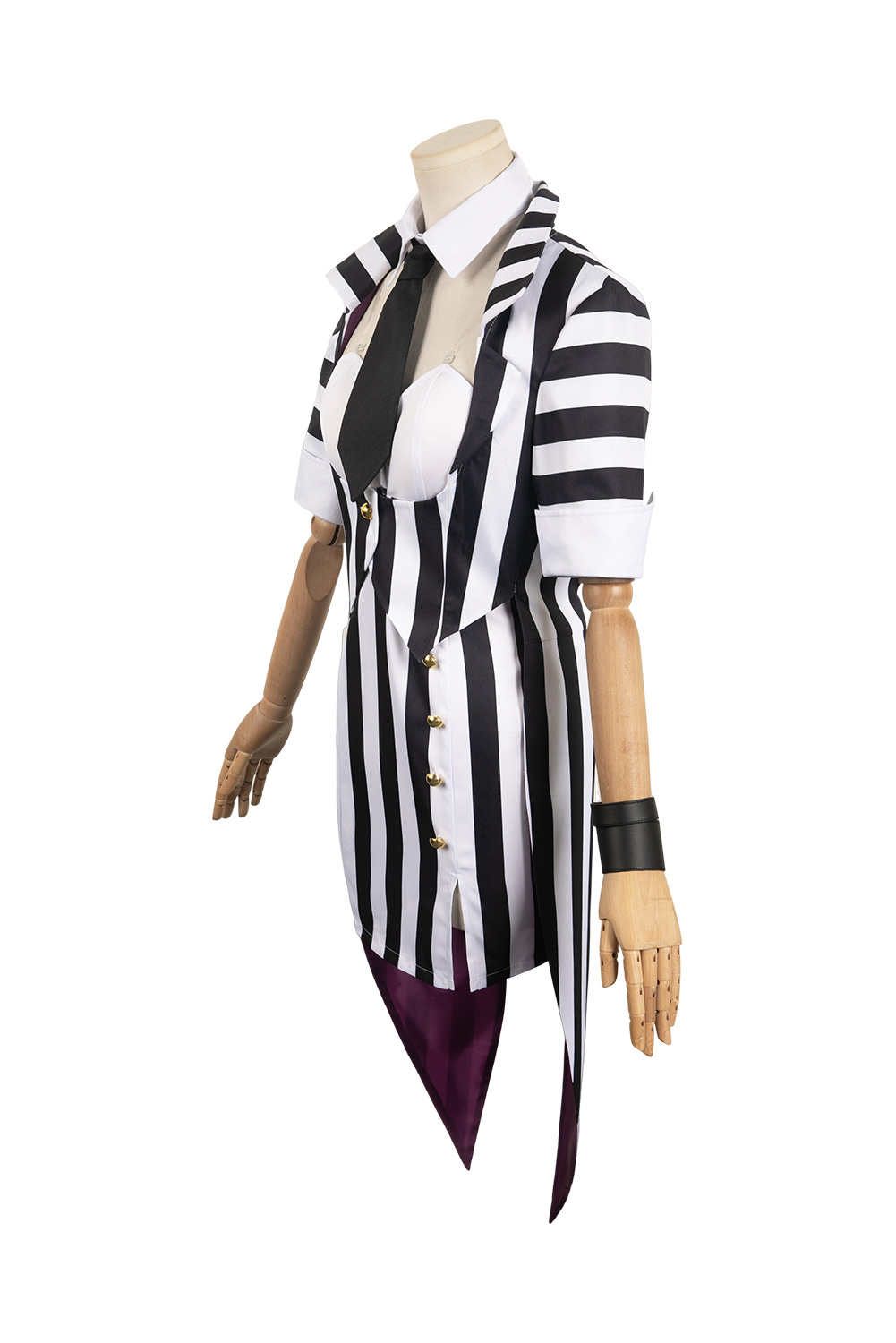 Movie Beetlejuice 2024 Lydia Deetz HORROR Series Striped Dress Outfits Halloween Carnival Suit Cosplay Costume