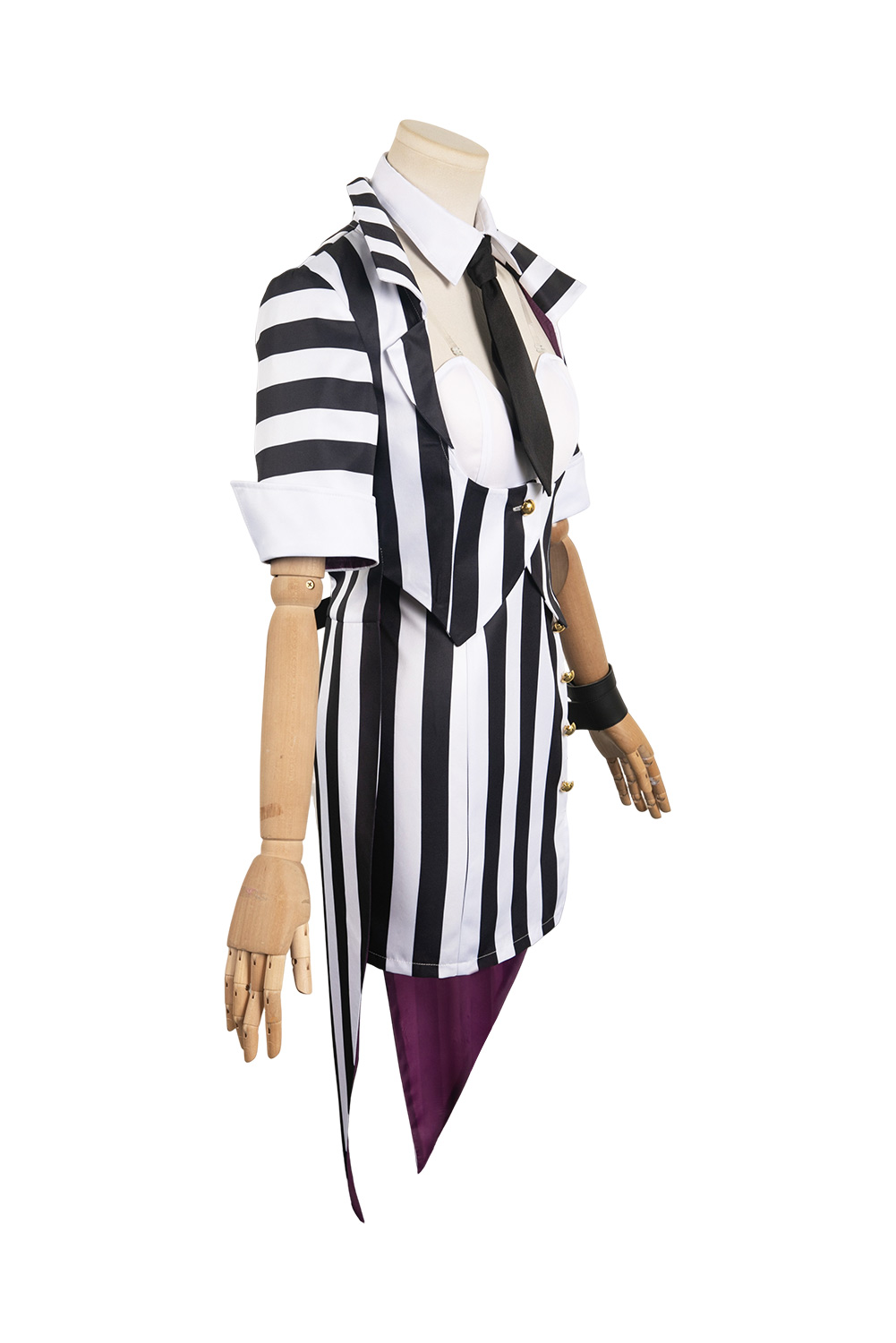 Movie Beetlejuice 2024 Lydia Deetz HORROR Series Striped Dress Outfits Halloween Carnival Suit Cosplay Costume