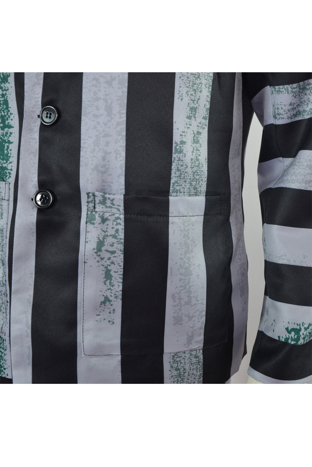 Movie Beetlejuice 2024 Striped Suit Outfits Halloween Carnival Suit Cosplay Costume