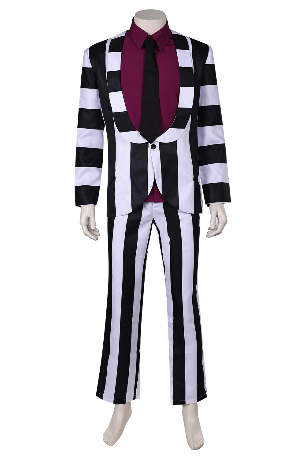 Movie Beetlejuice Beetlejuice 2024 Striped Suit Outfits Halloween Carnival Suit Cosplay Costume