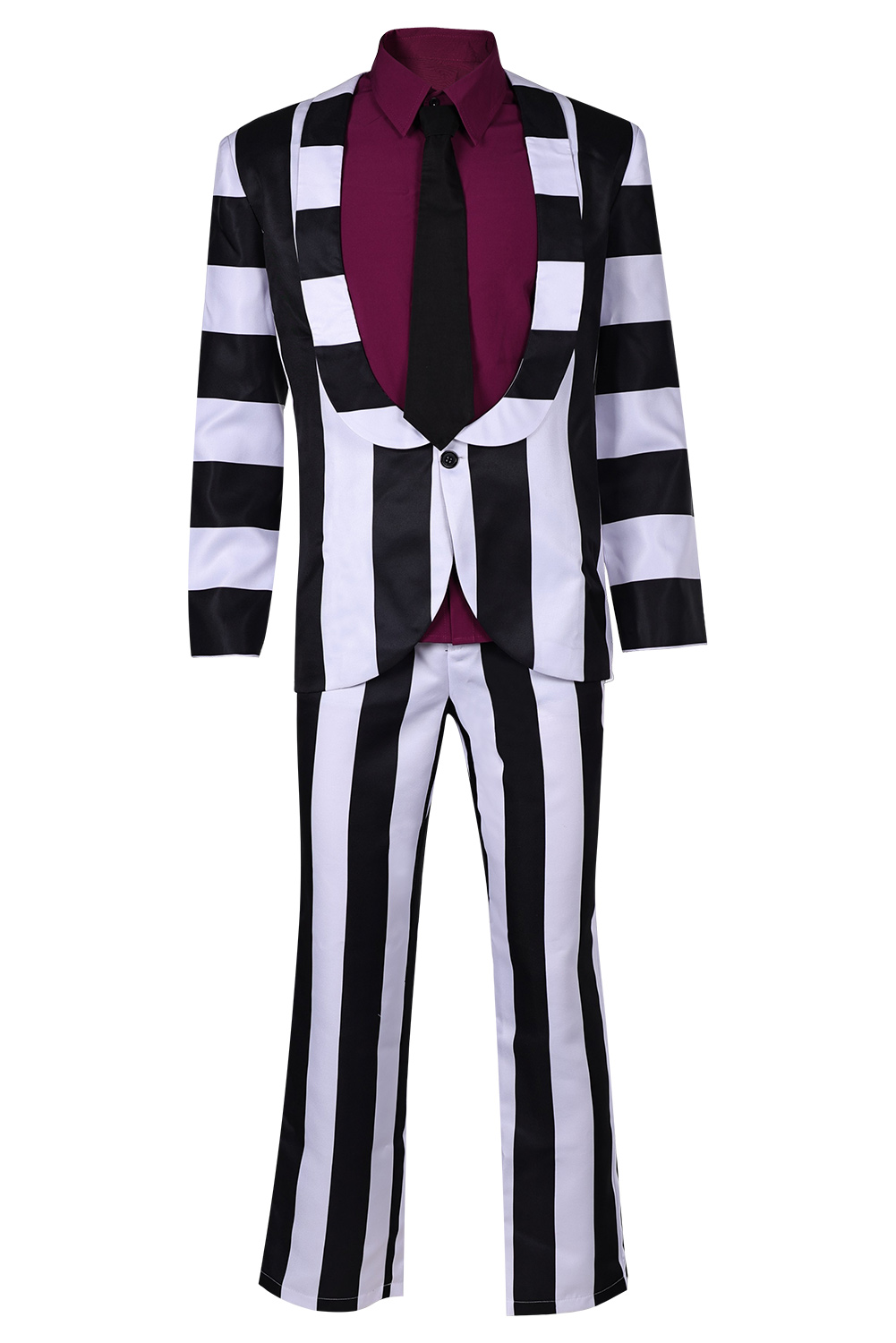 Movie Beetlejuice Beetlejuice 2024 Striped Suit Outfits Halloween Carnival Suit Cosplay Costume