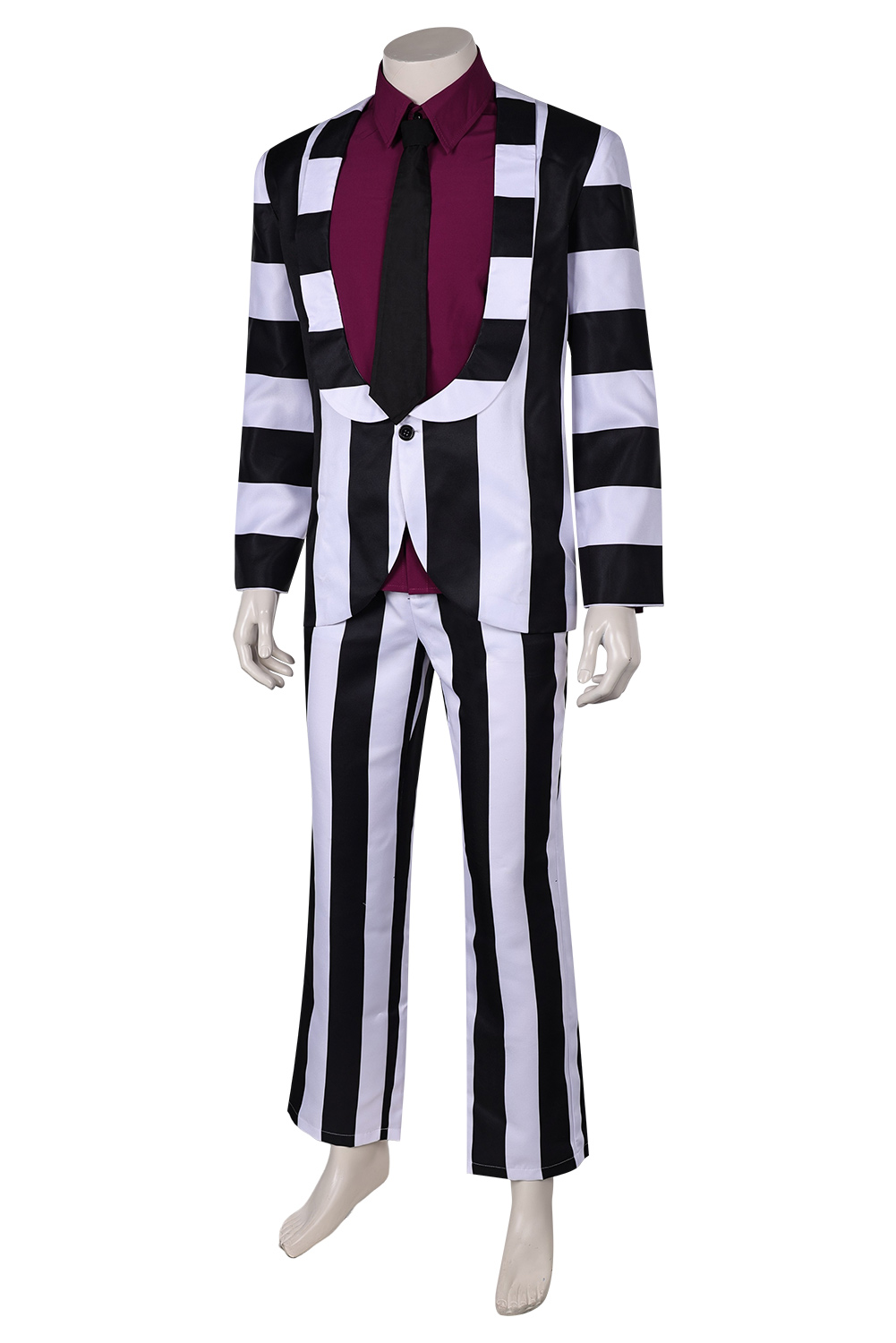 Movie Beetlejuice Beetlejuice 2024 Striped Suit Outfits Halloween Carnival Suit Cosplay Costume