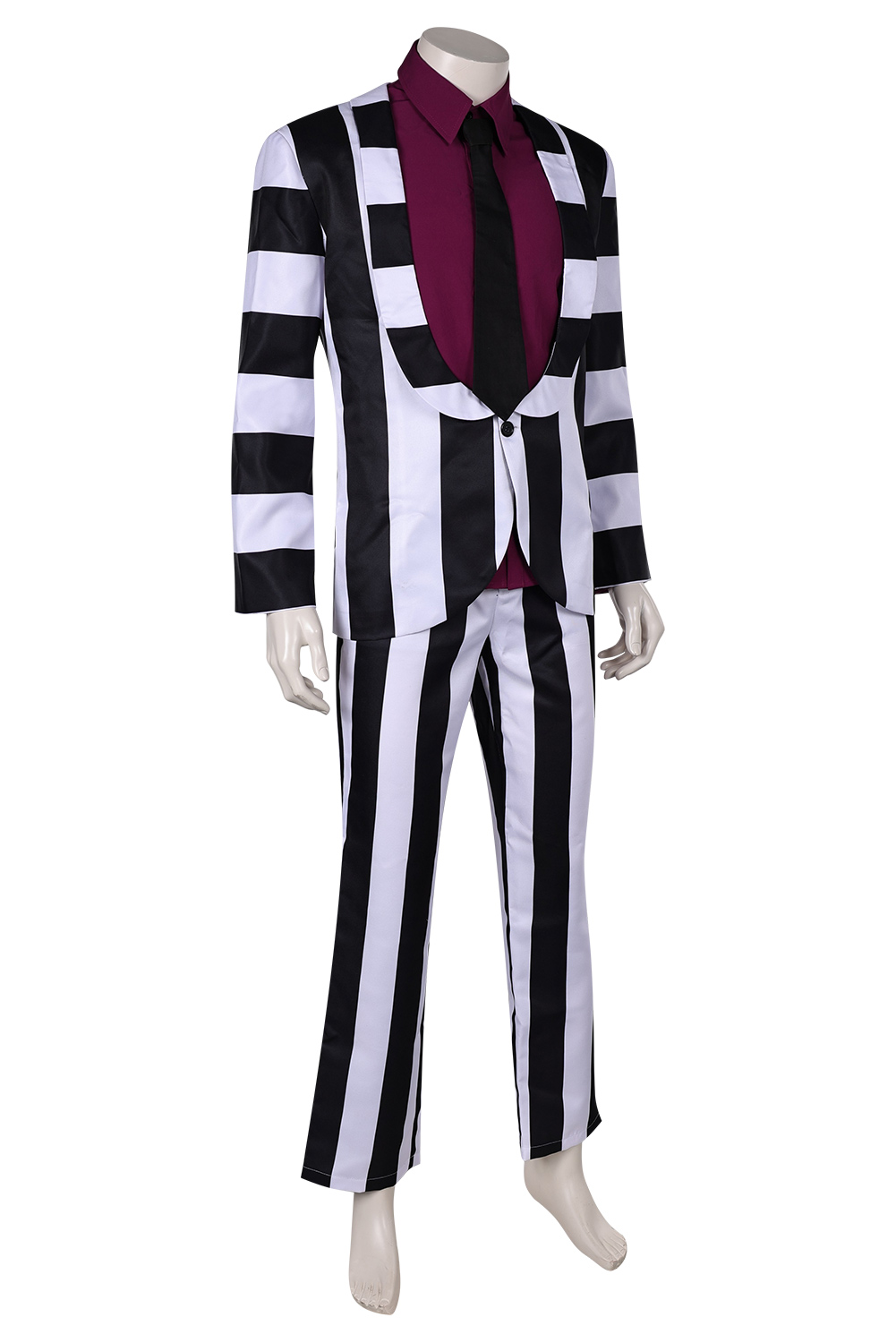 Movie Beetlejuice Beetlejuice 2024 Striped Suit Outfits Halloween Carnival Suit Cosplay Costume