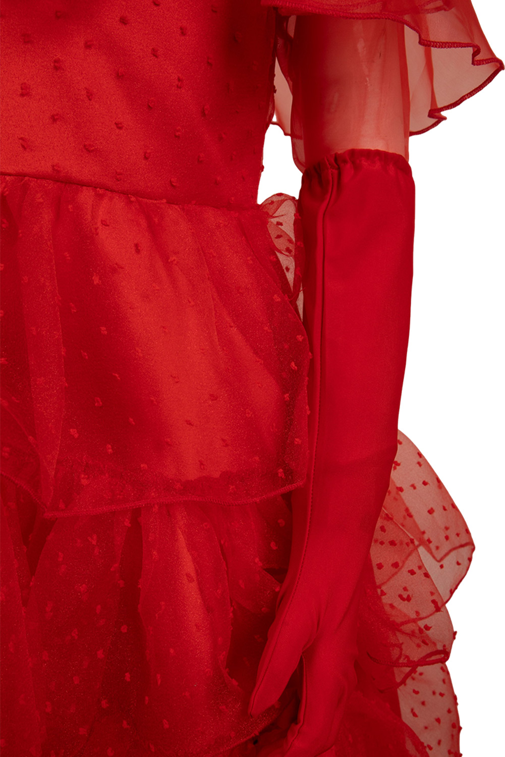 Movie Beetlejuice Lydia Deetz Kids Girls Red Bride Wedding Dress Outfits Halloween Carnival Suit Cosplay Costume