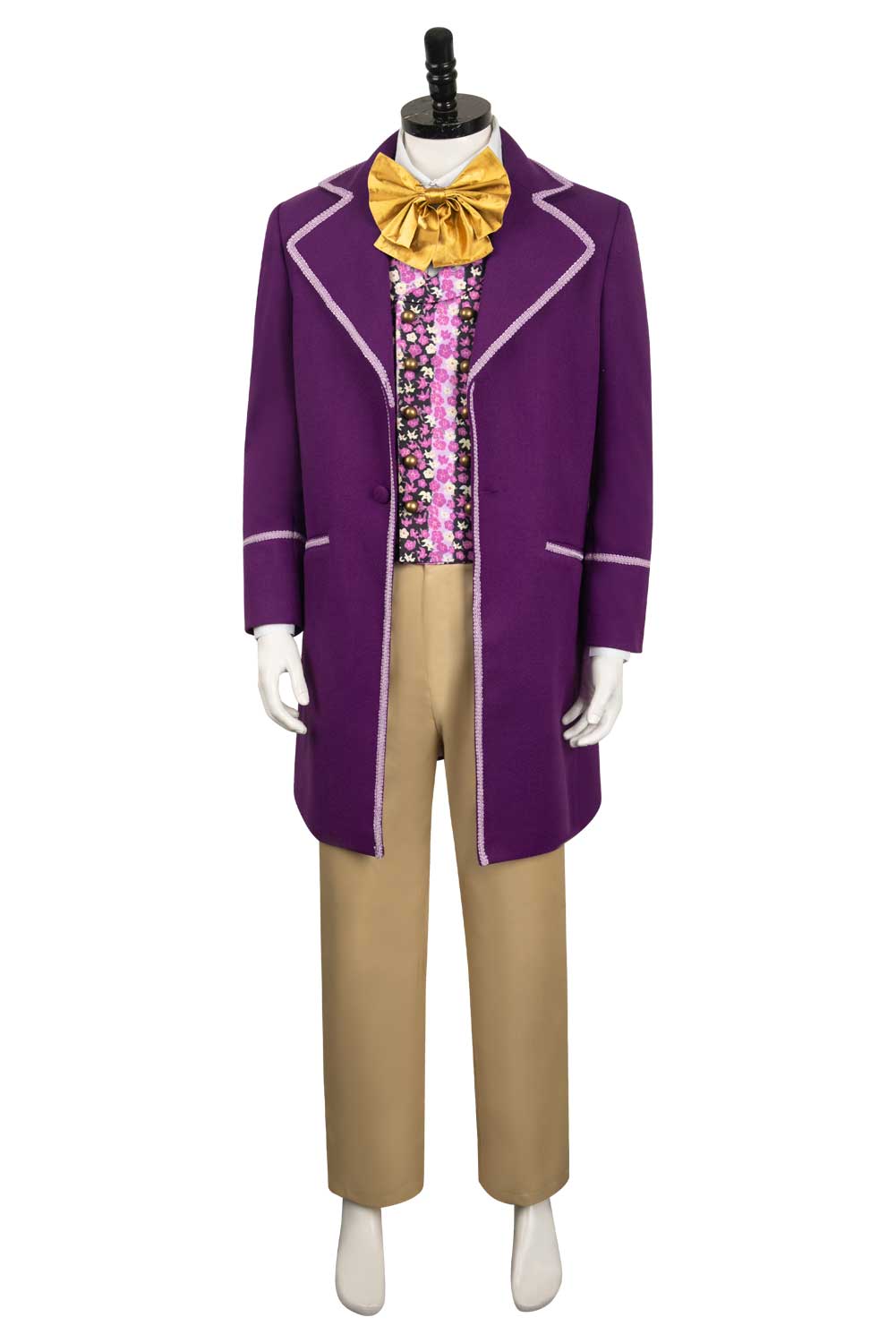 Movie Charlie and the Chocolate Factory 1971 Willy Wonka Outfits Halloween Carnival Suit Cosplay Costume