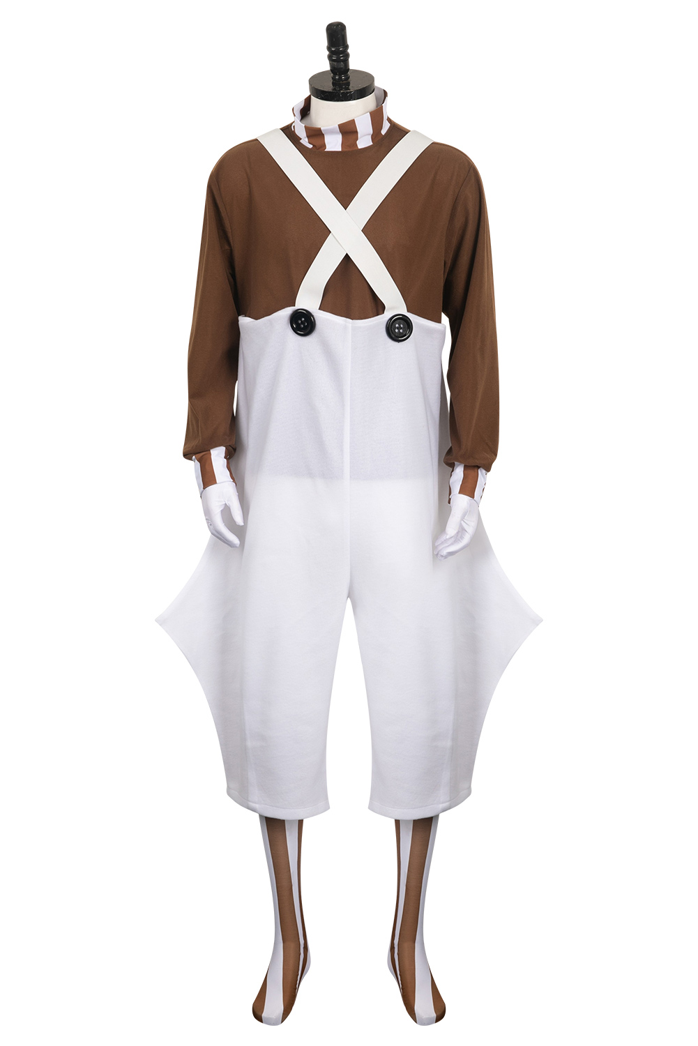 Movie Charlie and the Chocolate Factory Gnome Dwarf Worker Outfits Halloween Carnival Cosplay Costume