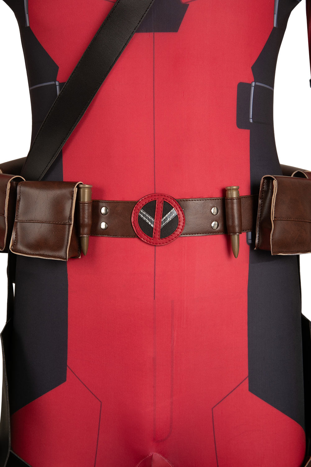 Movie Deadpool & Wolverine 2024 Wade Wilson Red Battle Jumpsuit Full Set Outfits Halloween Carnival Suit Cosplay Costume