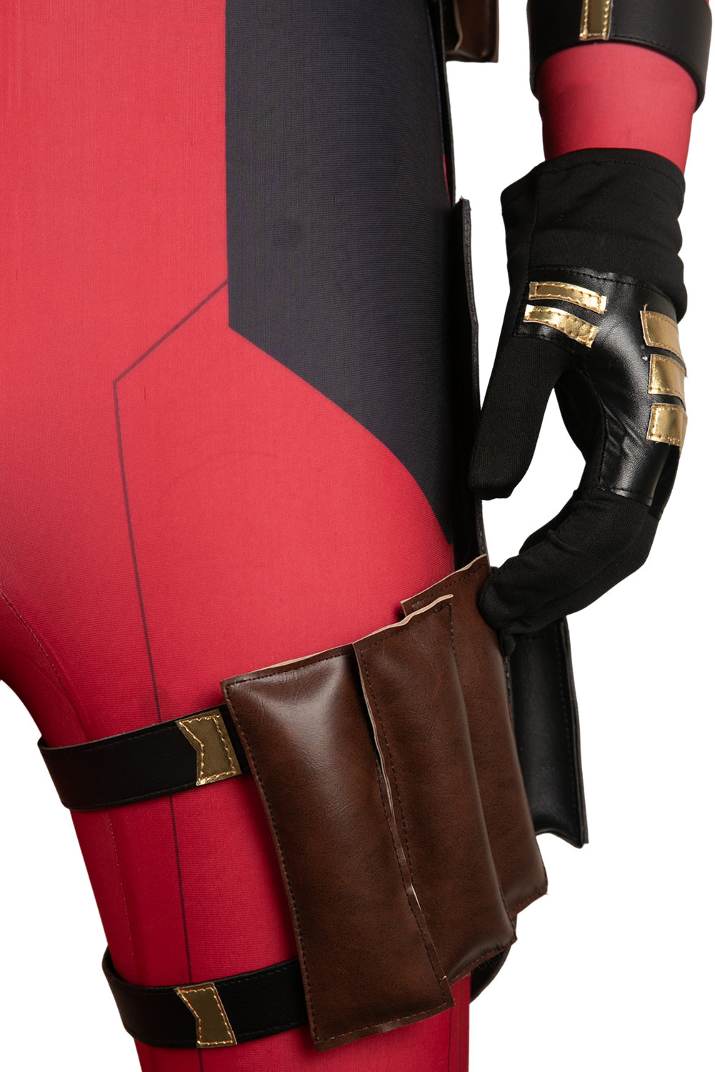 Movie Deadpool & Wolverine 2024 Wade Wilson Red Battle Jumpsuit Full Set Outfits Halloween Carnival Suit Cosplay Costume