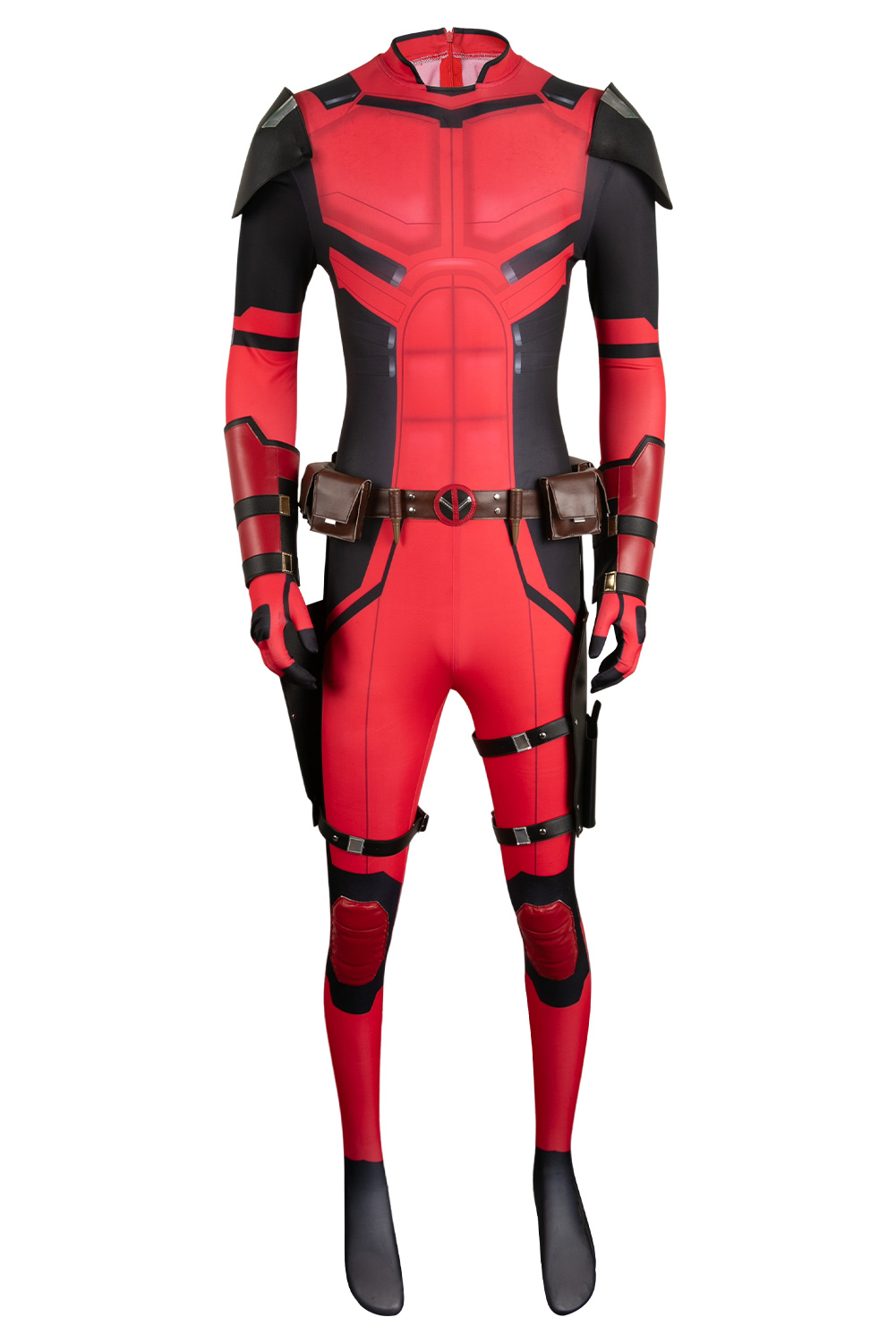 Movie Deadpool & Wolverine 2024 Wade Wilson Red Samurai Battle Suit Outfits Halloween Carnival Suit Cosplay Costume