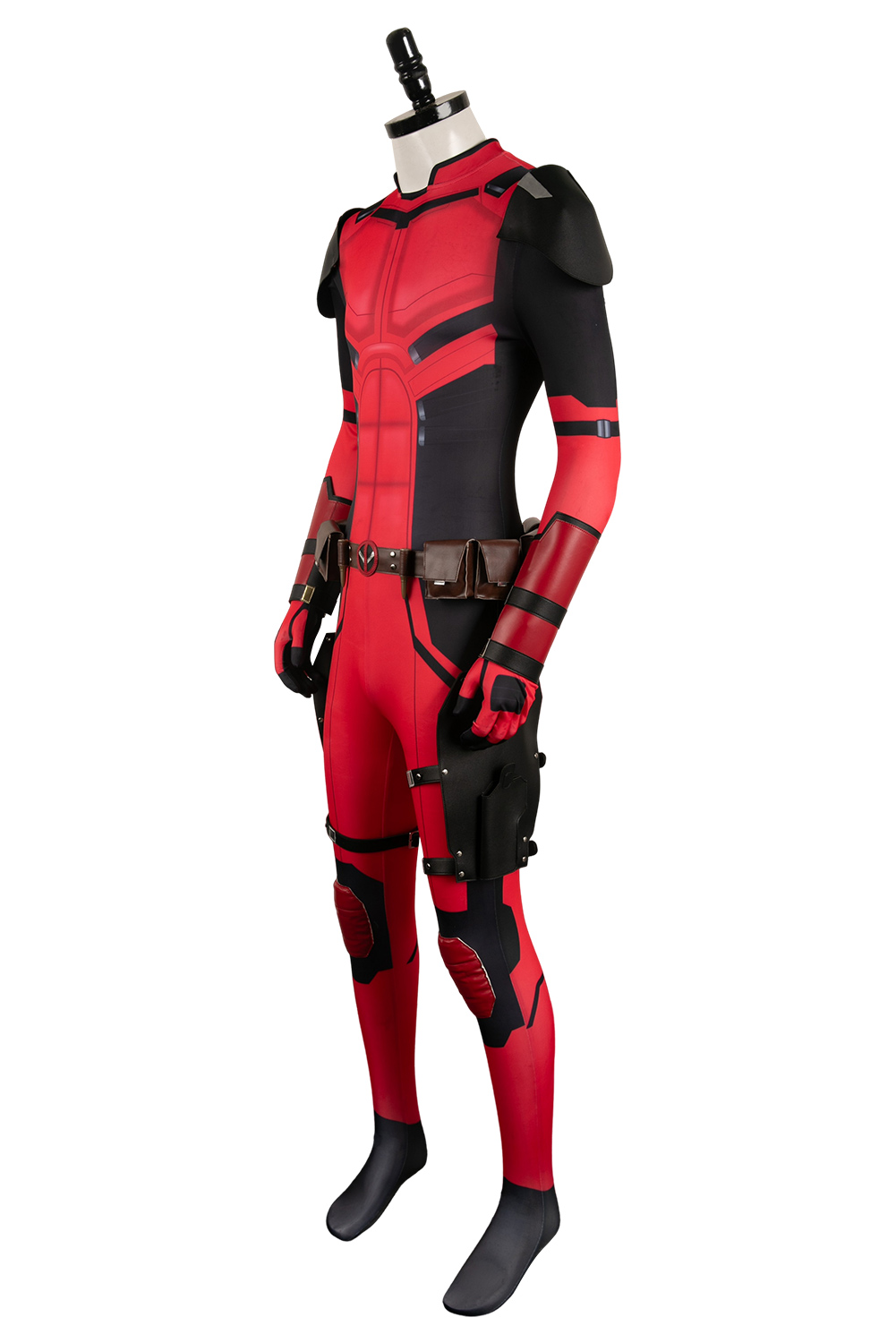 Movie Deadpool & Wolverine 2024 Wade Wilson Red Samurai Battle Suit Outfits Halloween Carnival Suit Cosplay Costume
