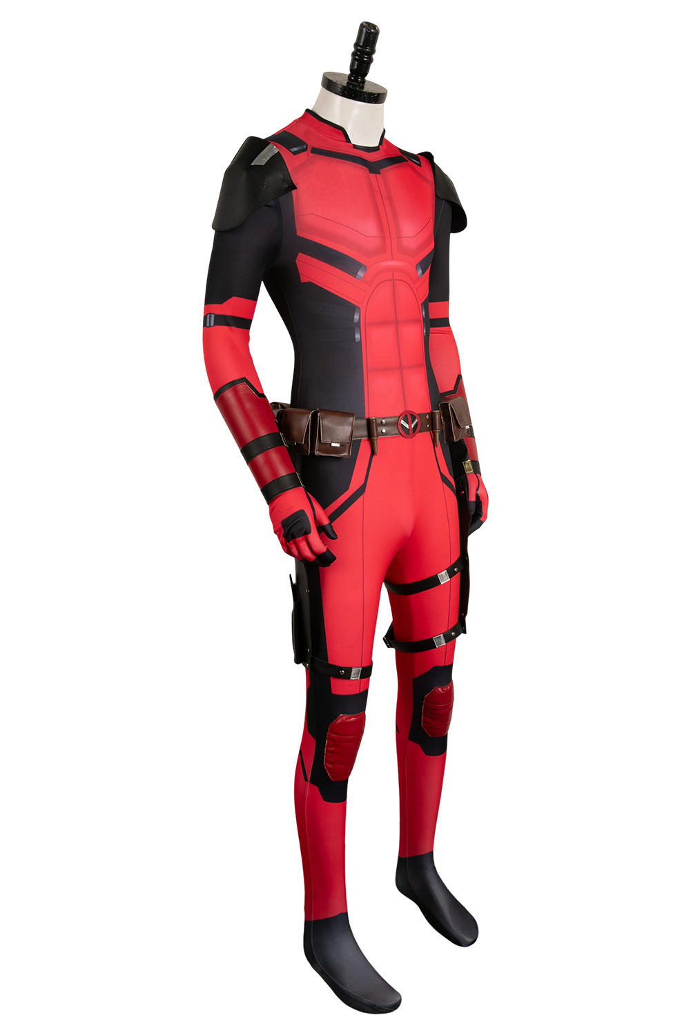 Movie Deadpool & Wolverine 2024 Wade Wilson Red Samurai Battle Suit Outfits Halloween Carnival Suit Cosplay Costume