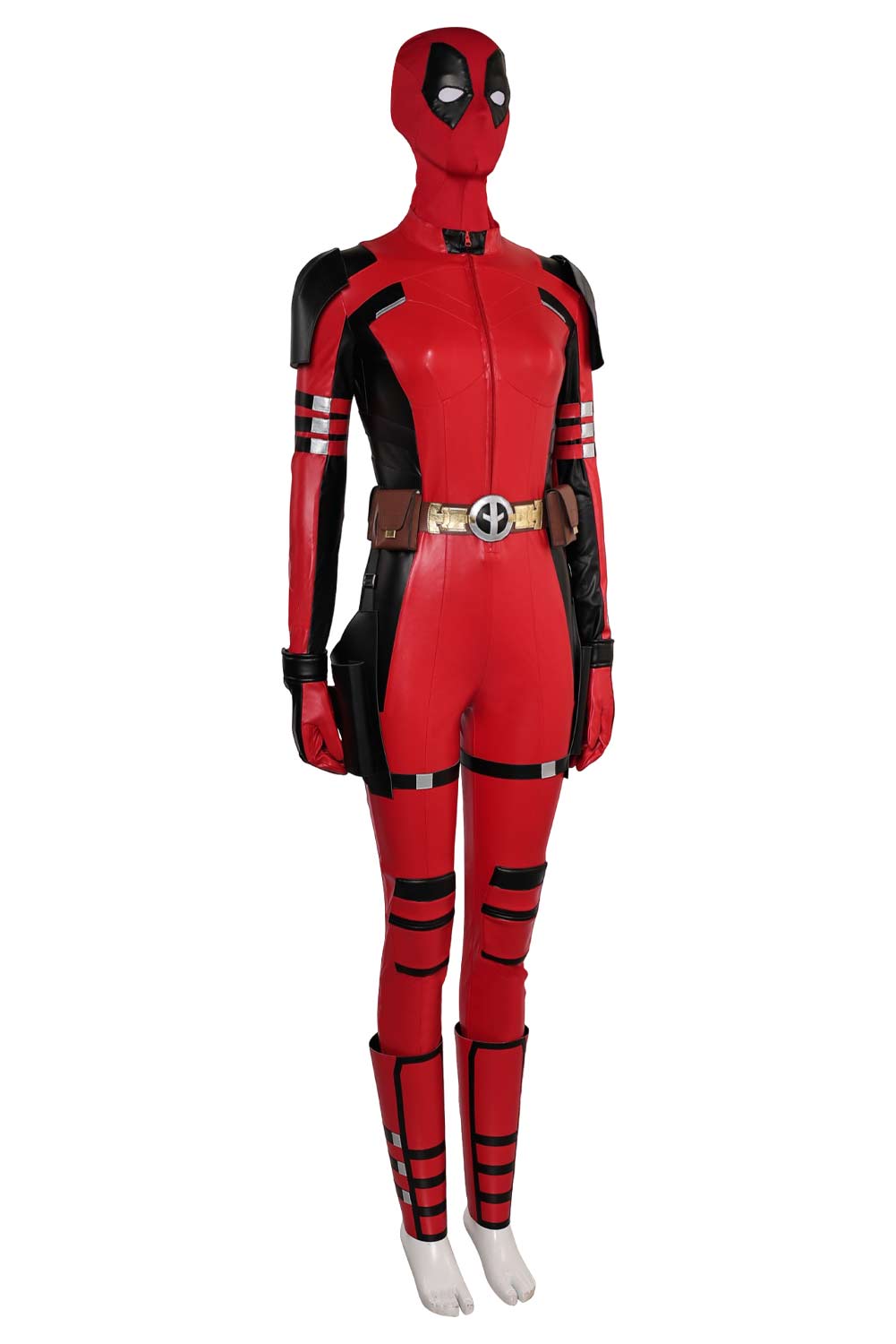 Movie Deadpool & Wolverine Variants Lady Deadpool Red Jumpsuit Outfits Halloween Carnival Suit Cosplay Costume