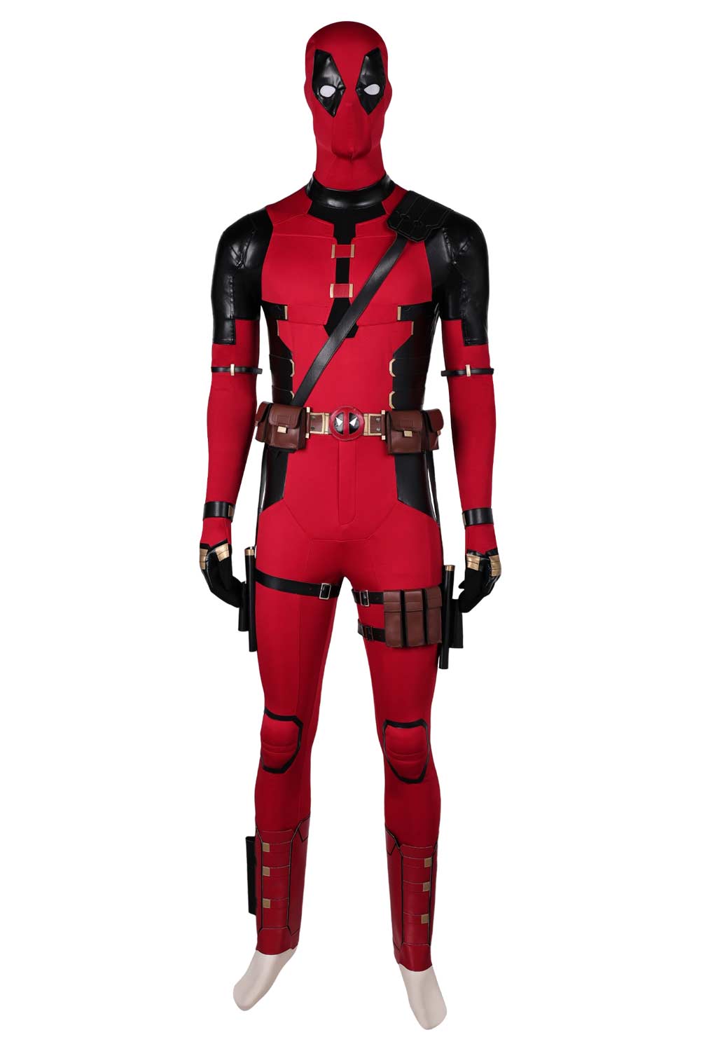 Movie Deadpool & Wolverine Wade Wilson Jumpsuit Full Set Outfits Halloween Carnival Suit Cosplay Costume