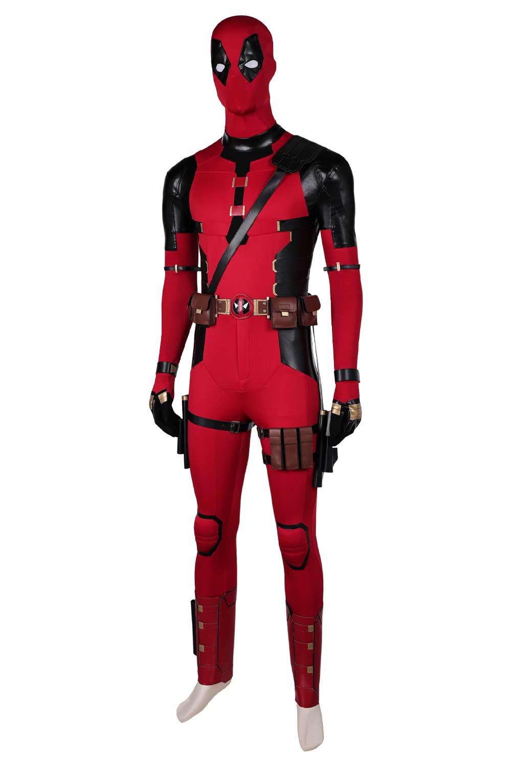 Movie Deadpool & Wolverine Wade Wilson Jumpsuit Full Set Outfits Halloween Carnival Suit Cosplay Costume