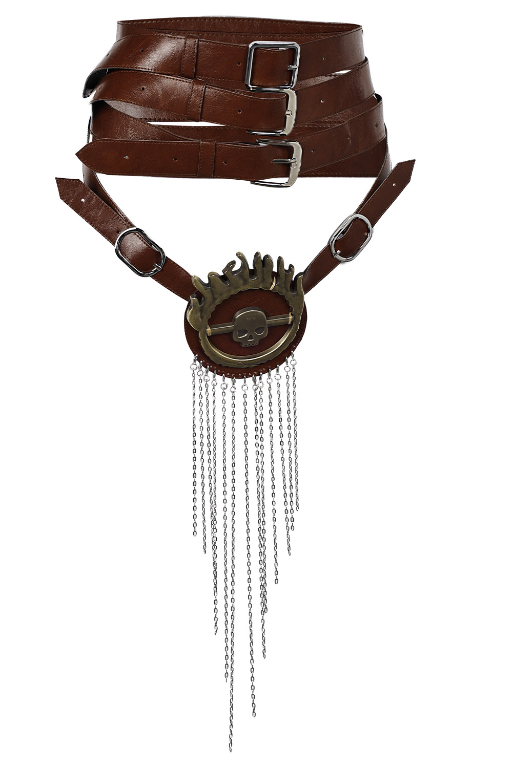 Movie Furiosa: A Mad Max Saga Furiosa Cosplay Brown Leather Belt Halloween Costume Accessories