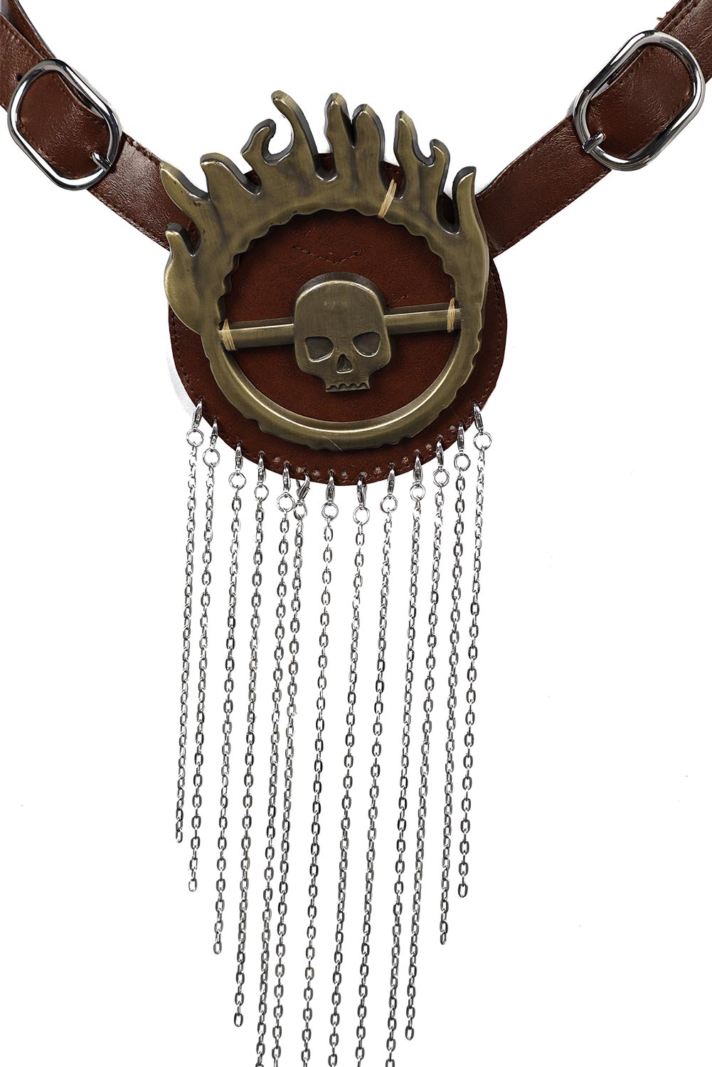 Movie Furiosa: A Mad Max Saga Furiosa Cosplay Brown Leather Belt Halloween Costume Accessories