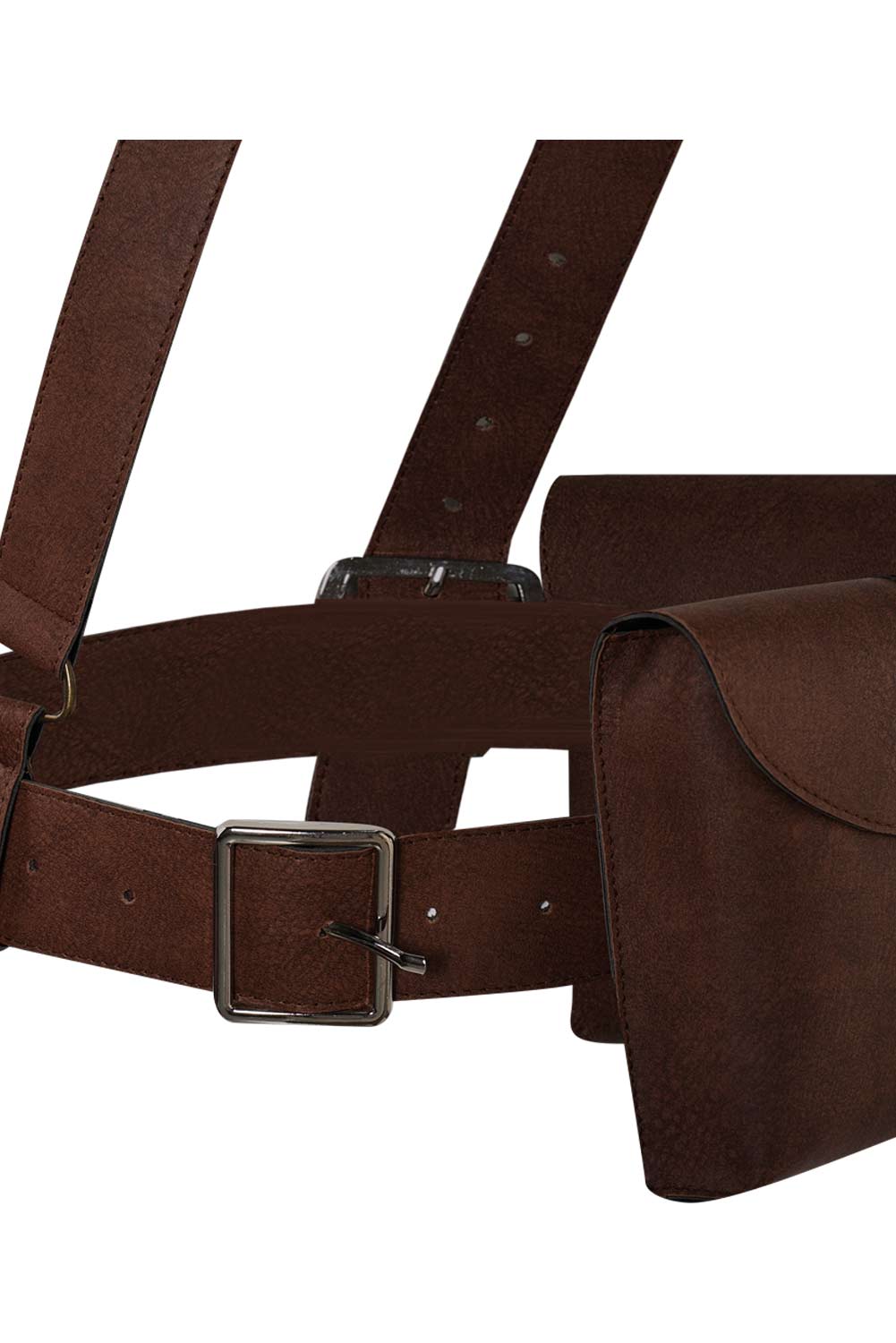 Movie Furiosa: A Mad Max Saga Furiosa Cosplay Brown Leather Fancy Pack Set Halloween Costume Accessories