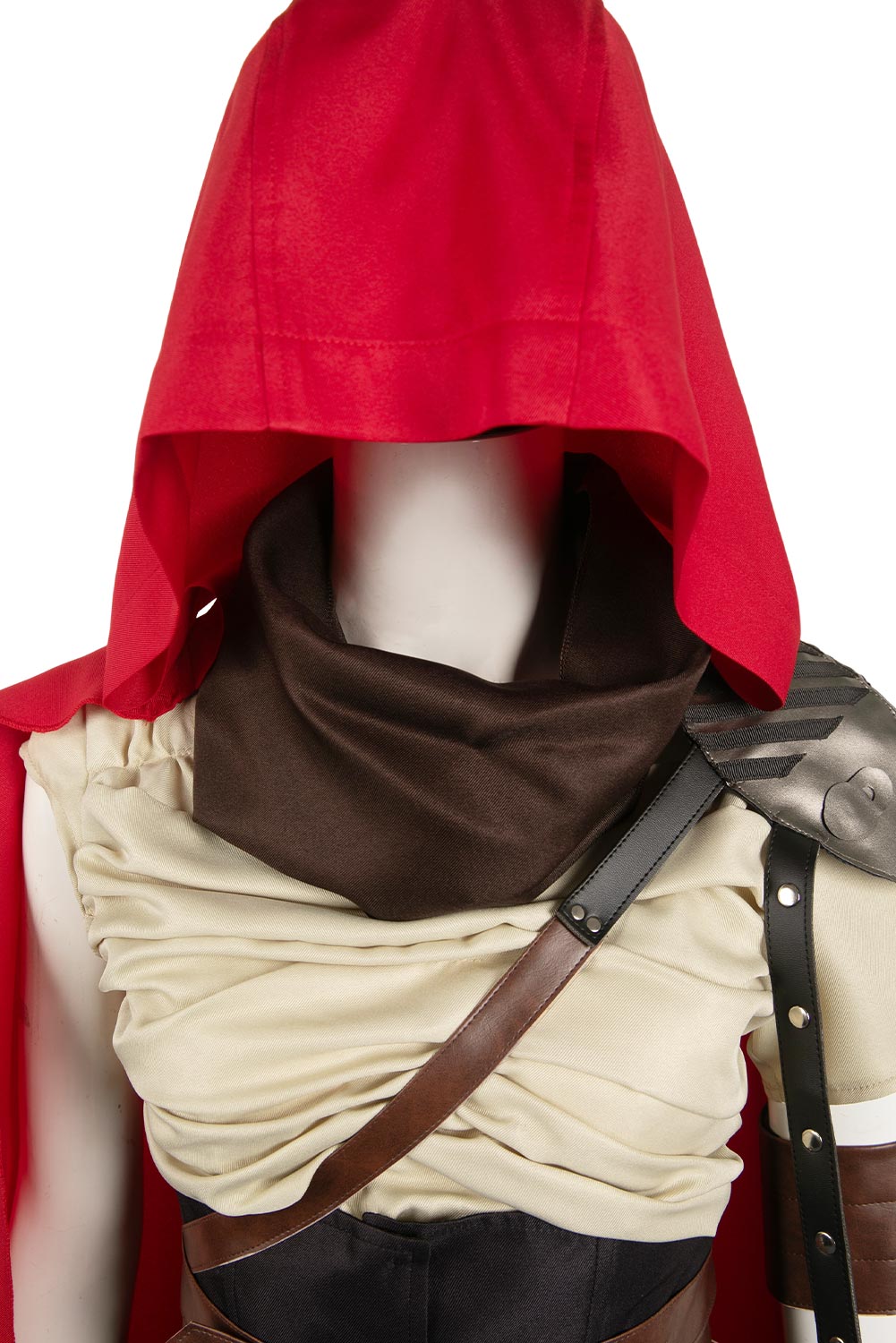 Movie Furiosa: A Mad Max Saga Furiosa Dark Brown Set With Red Cloak Outfits Halloween Carnival Suit Cosplay Costume