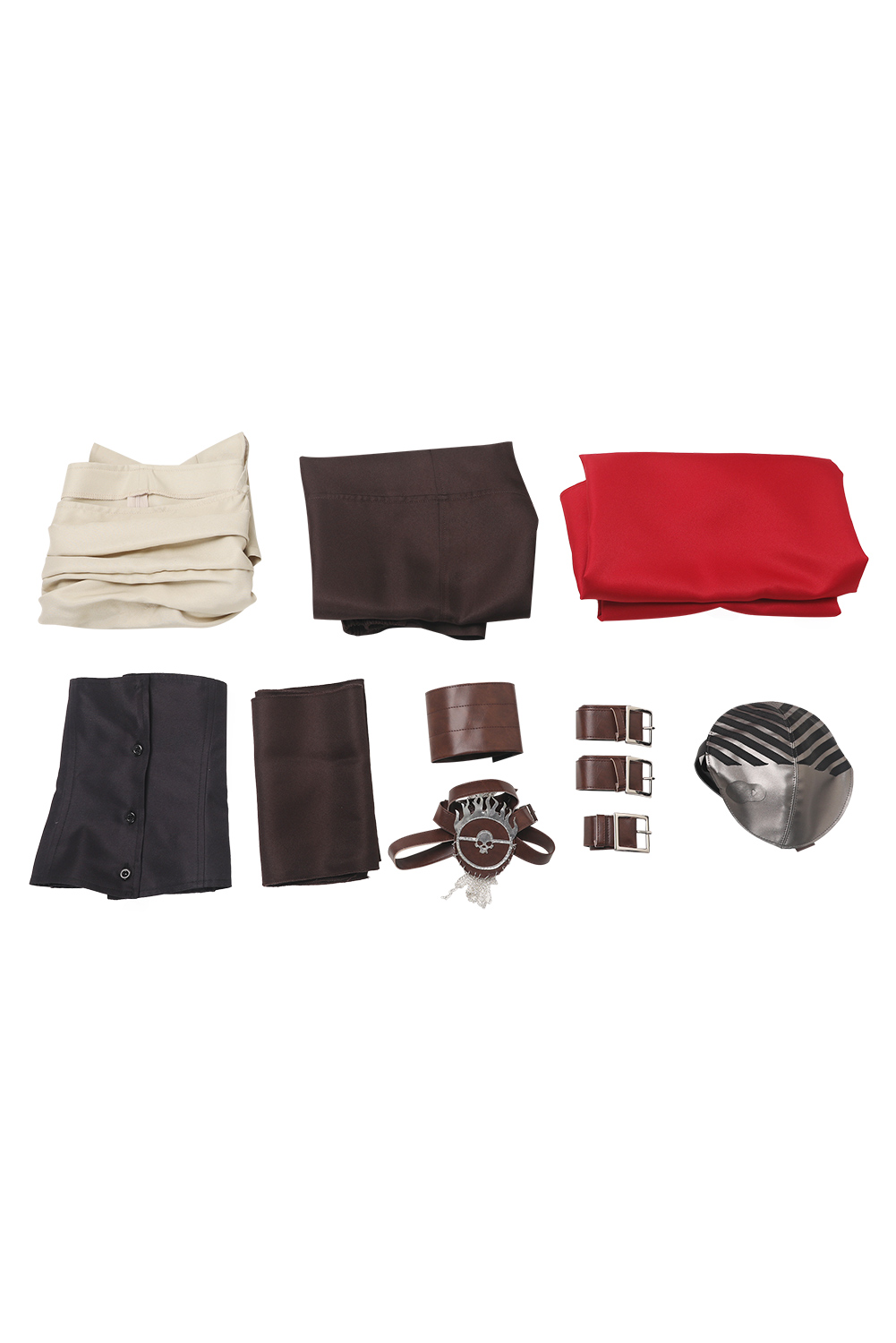 Movie Furiosa: A Mad Max Saga Furiosa Dark Brown Set With Red Cloak Outfits Halloween Carnival Suit Cosplay Costume