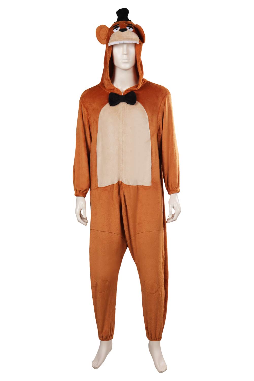 Movie Five Nights at Freddy's Freddy Plush One-piece Pajamas Halloween Carnival Suit Cosplay Costume