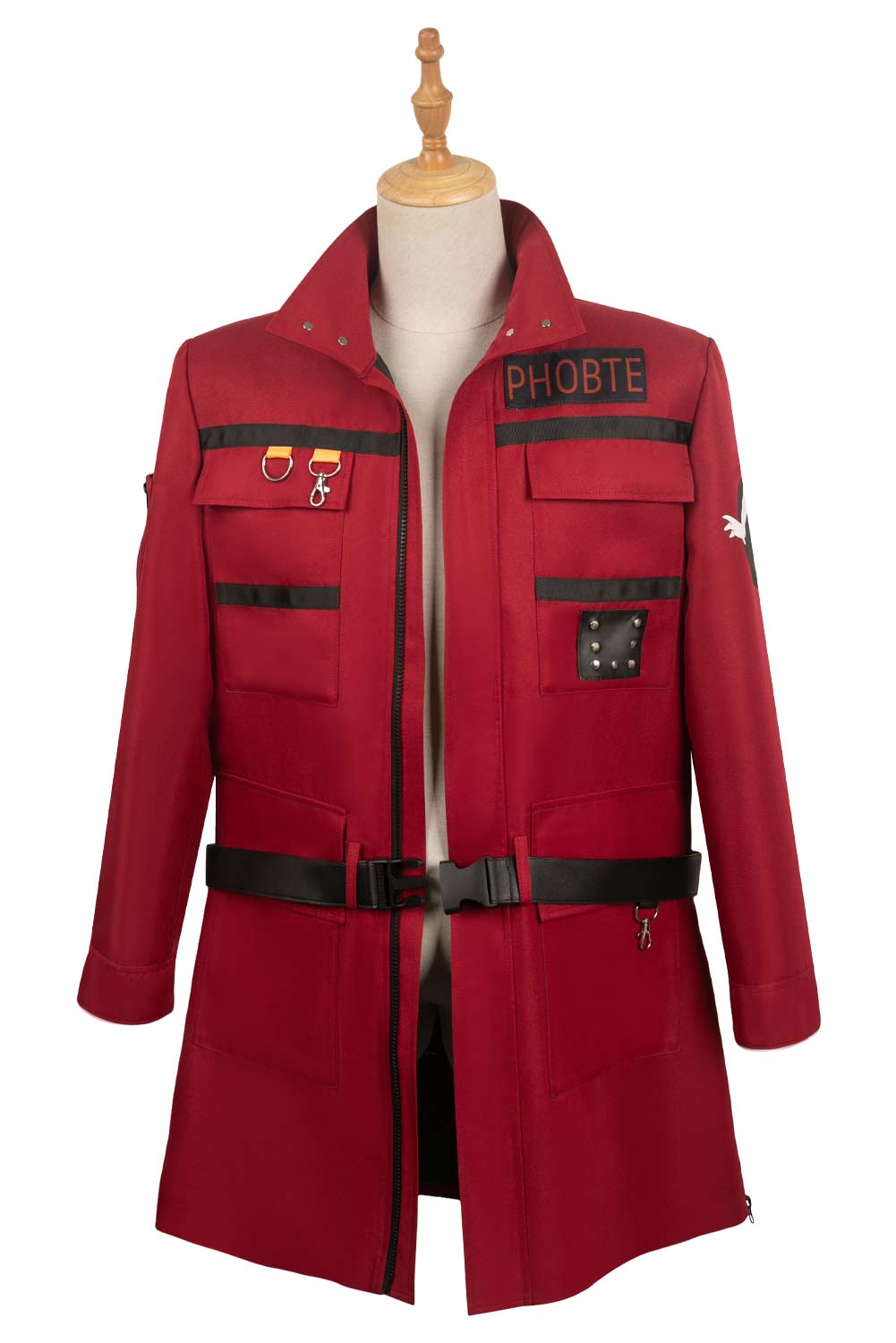 Movie Ghostbusters 2024 Phoebe Red Coat Outfits Halloween Carnival Suit Cosplay Costume
