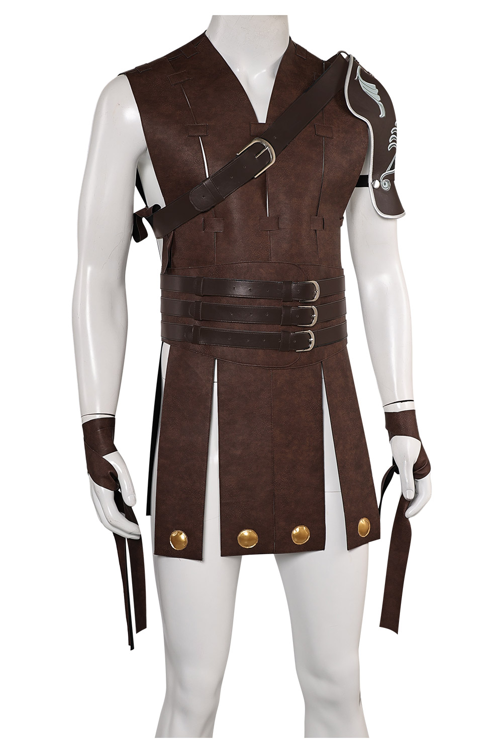 Movie Gladiator Commodus Medieval Leather Outfits Halloween Carnival Suit Cosplay Costume