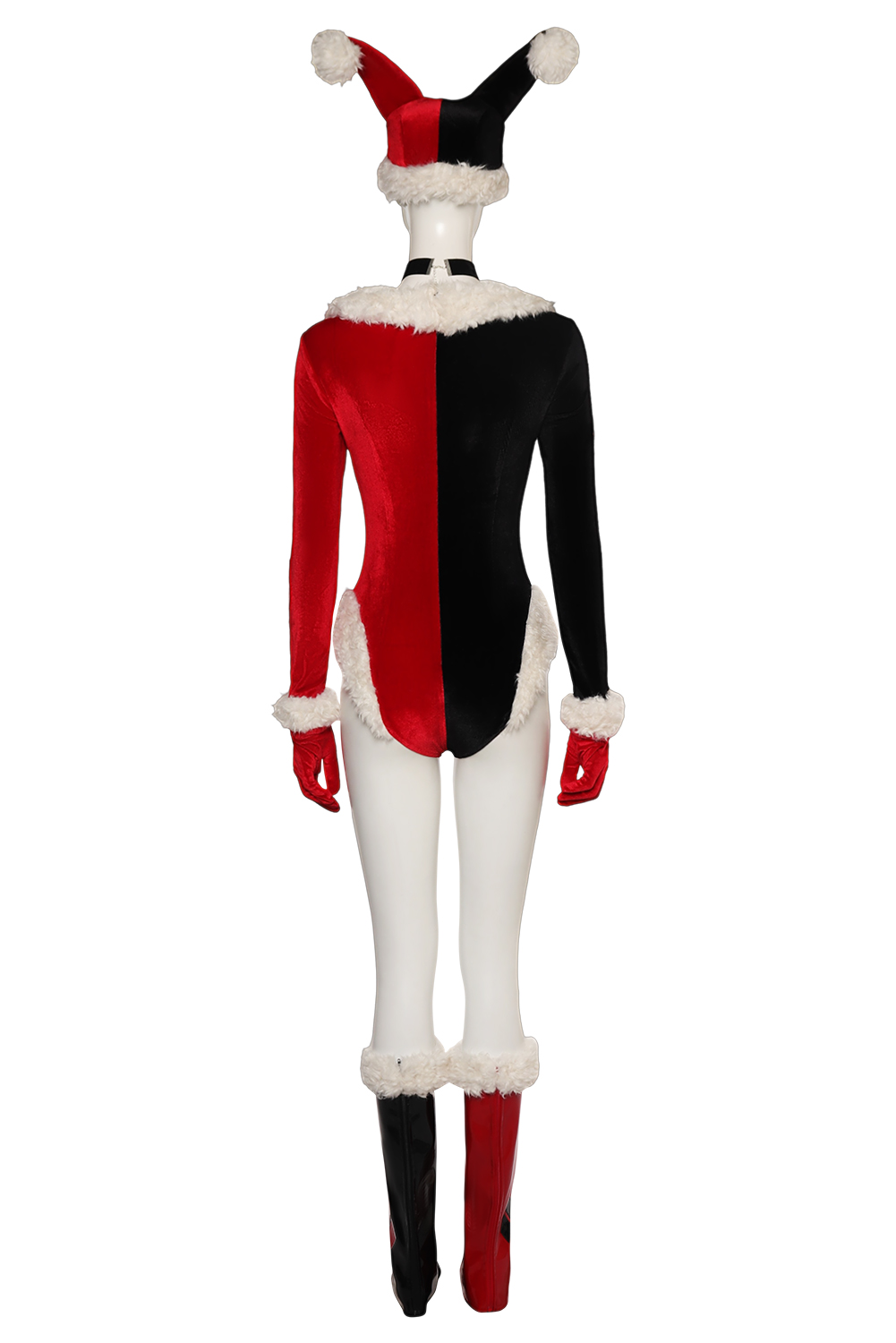 Movie Harley Quinn Christmas Red Outfits Halloween Carnival Suit Cosplay Costume
