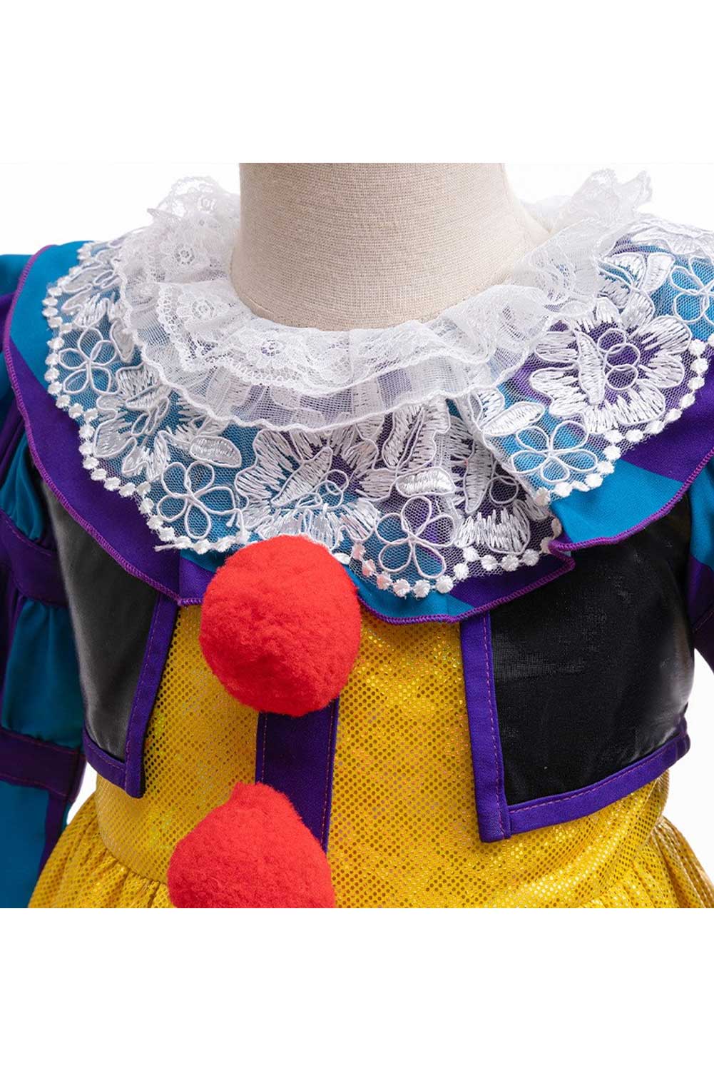 Movie IT 1990 Pennywise Kids Little Girls Dress Outfits Halloween Carnival Suit Cosplay Costume