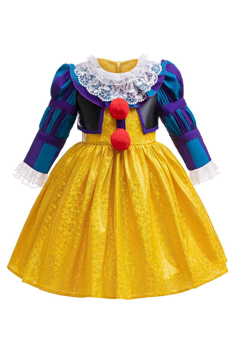 Movie IT 1990 Pennywise Kids Little Girls Dress Outfits Halloween Carnival Suit Cosplay Costume