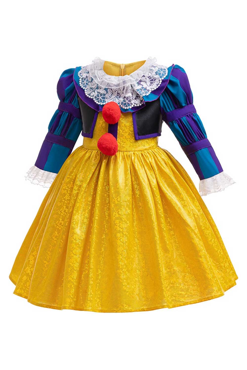 Movie IT 1990 Pennywise Kids Little Girls Dress Outfits Halloween Carnival Suit Cosplay Costume