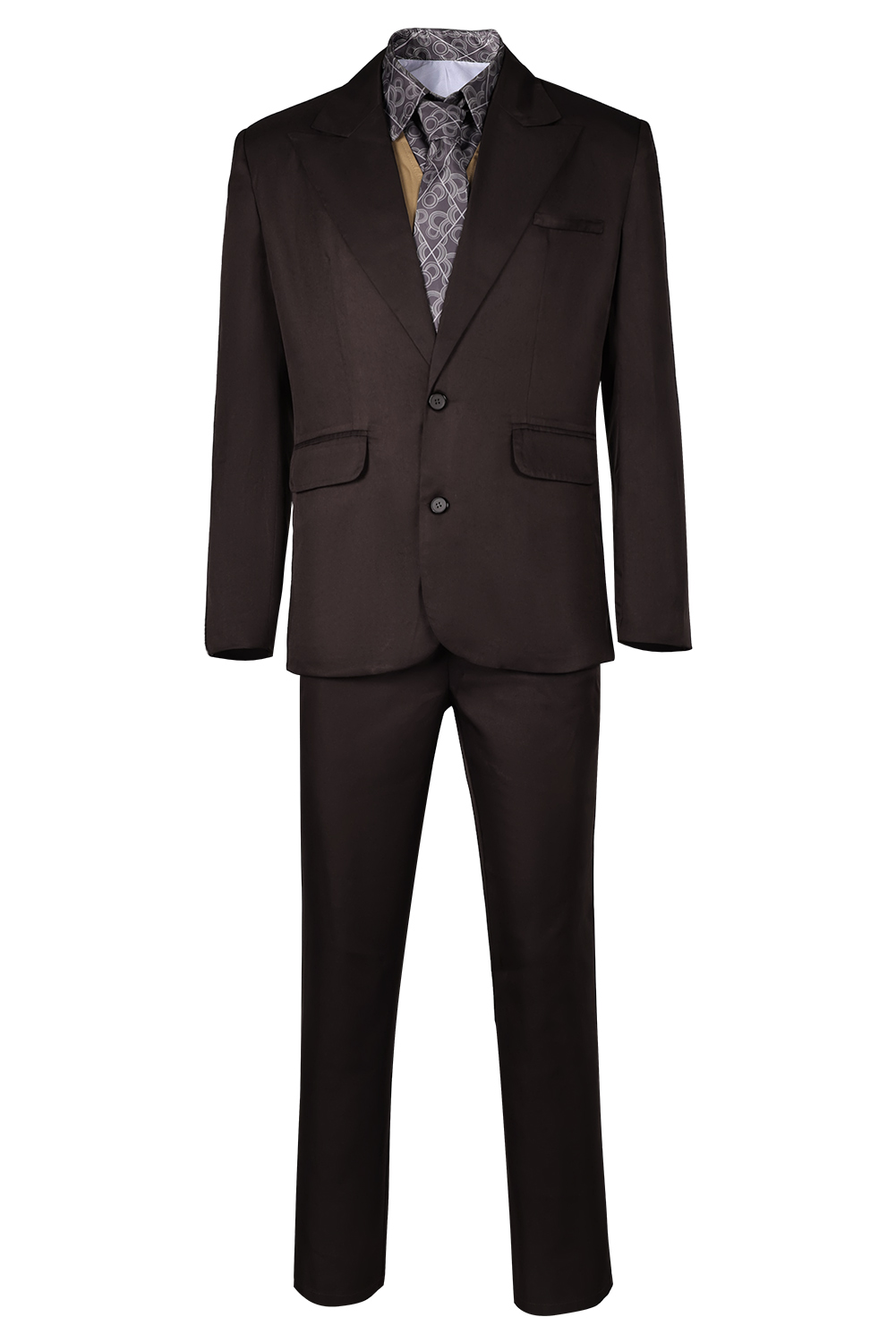 Movie Joker: Folie à Deux(2024) Joker Arthur Fleck Brown Suit Set Outfits Halloween Carnival Uniform Cosplay Costume